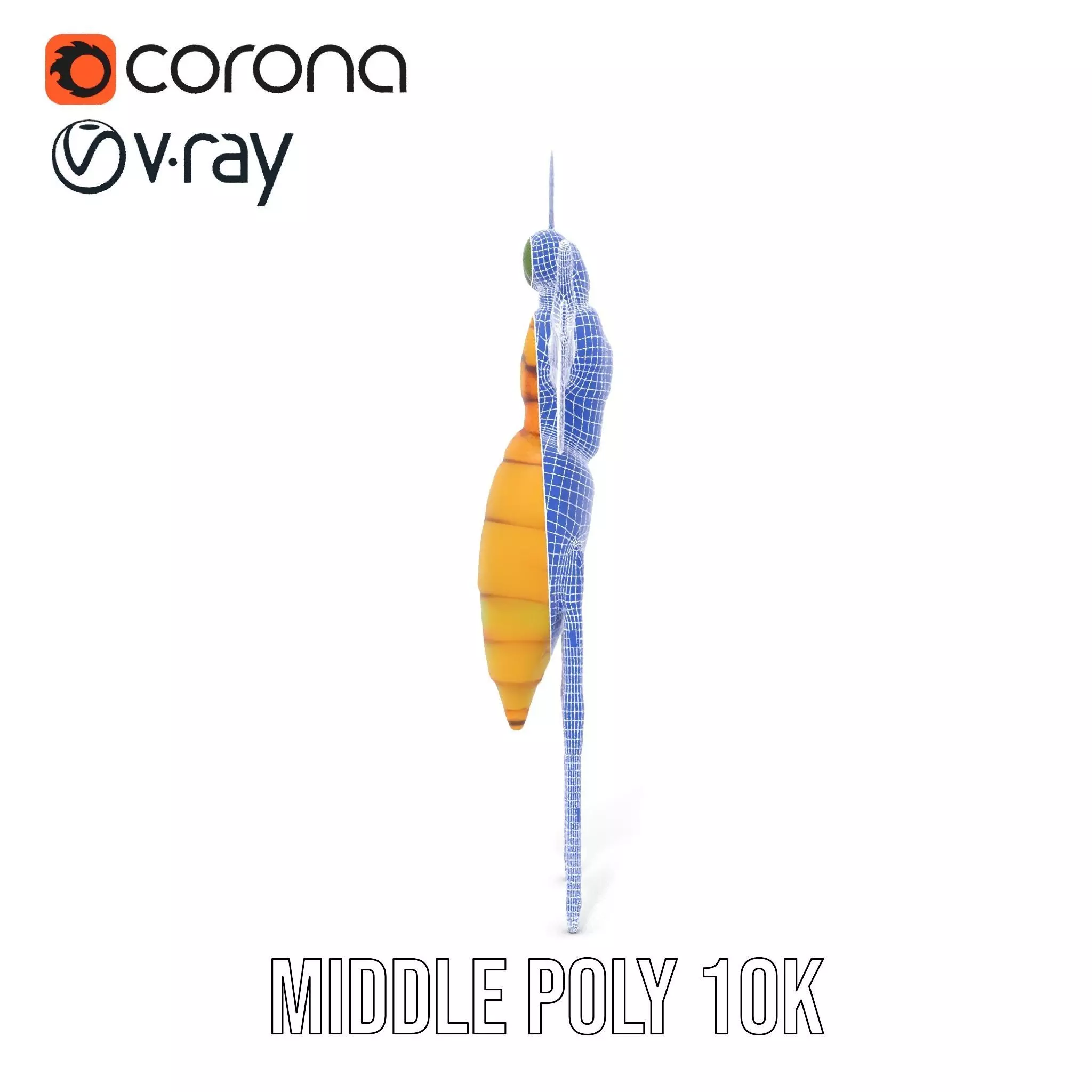 Golden Wasp model pack Low-poly 3D model_26