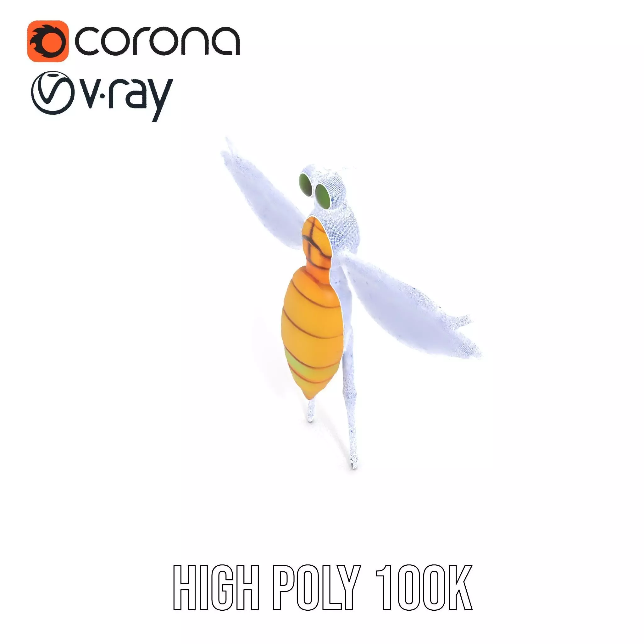 Golden Wasp model pack Low-poly 3D model_22