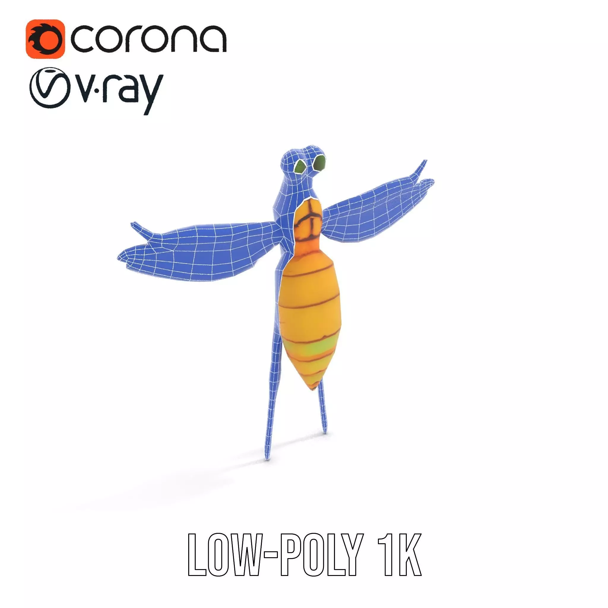 Golden Wasp model pack Low-poly 3D model_14