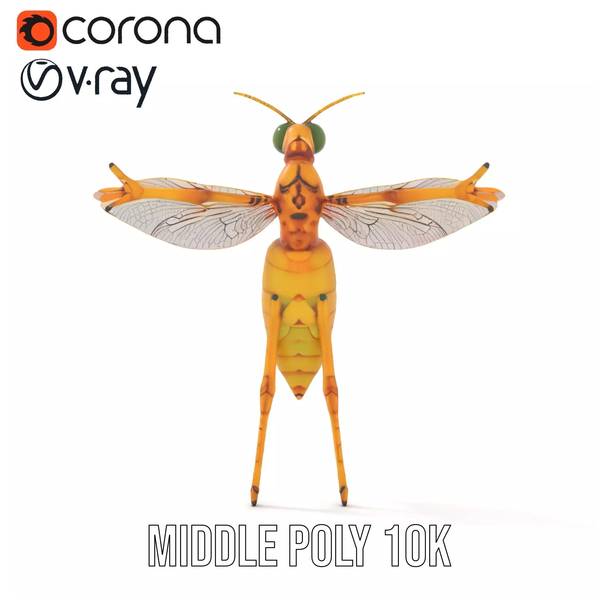 Golden Wasp model pack Low-poly 3D model_13