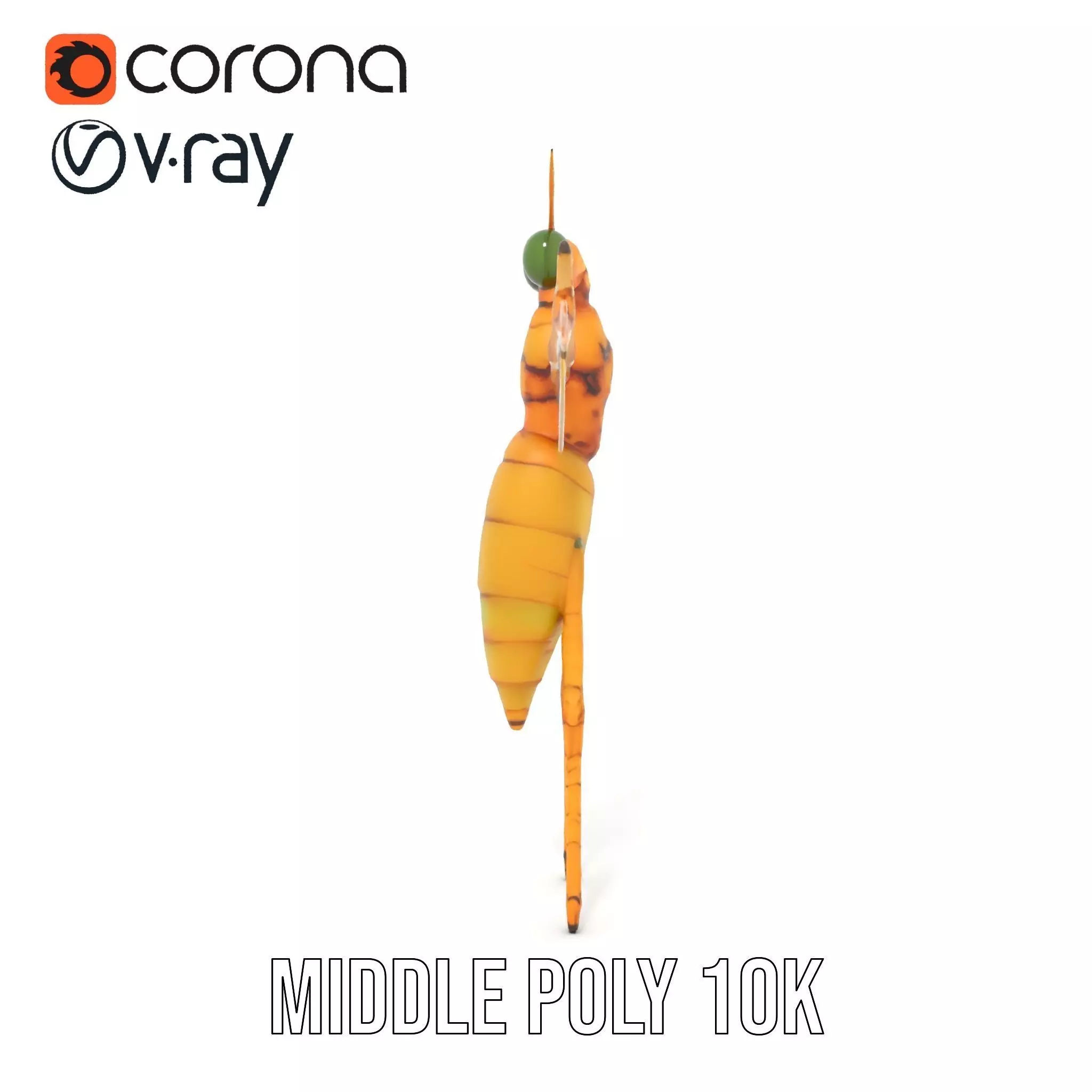 Golden Wasp model pack Low-poly 3D model_5