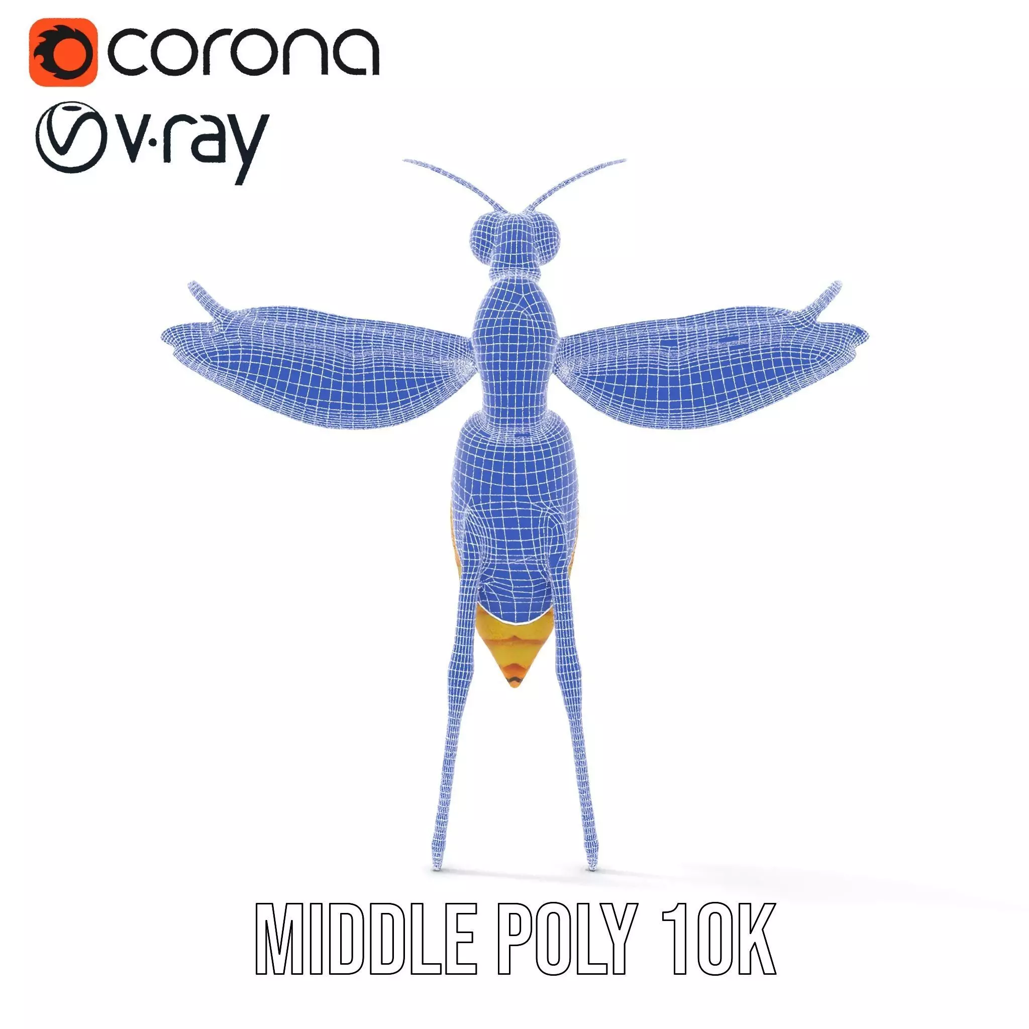 Golden Wasp model pack Low-poly 3D model_20