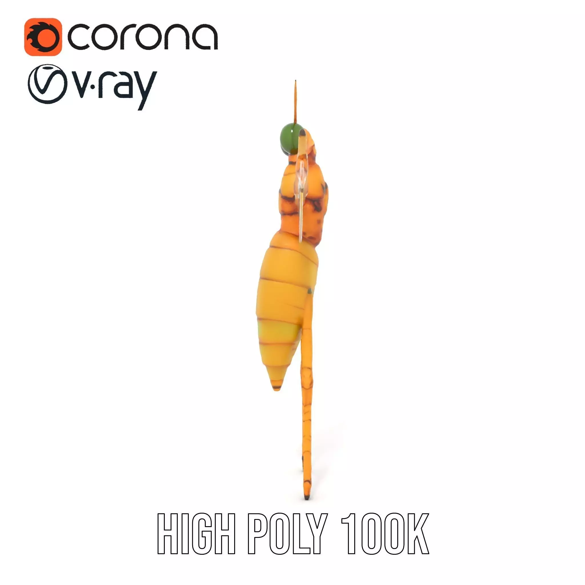 Golden Wasp model pack Low-poly 3D model_33