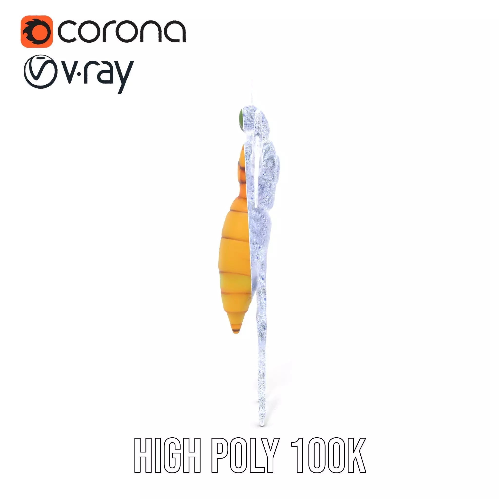 Golden Wasp model pack Low-poly 3D model_32