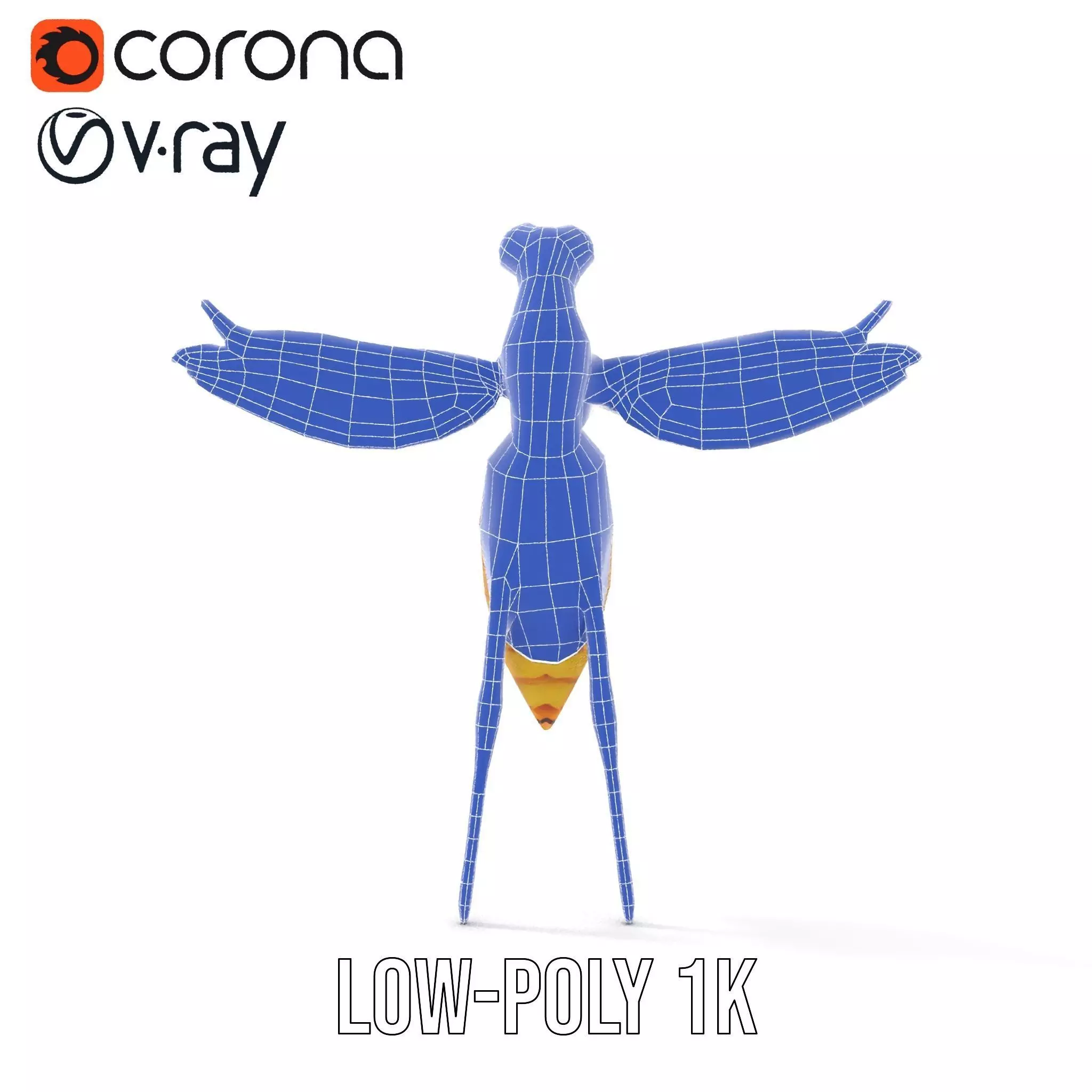 Golden Wasp model pack Low-poly 3D model_27