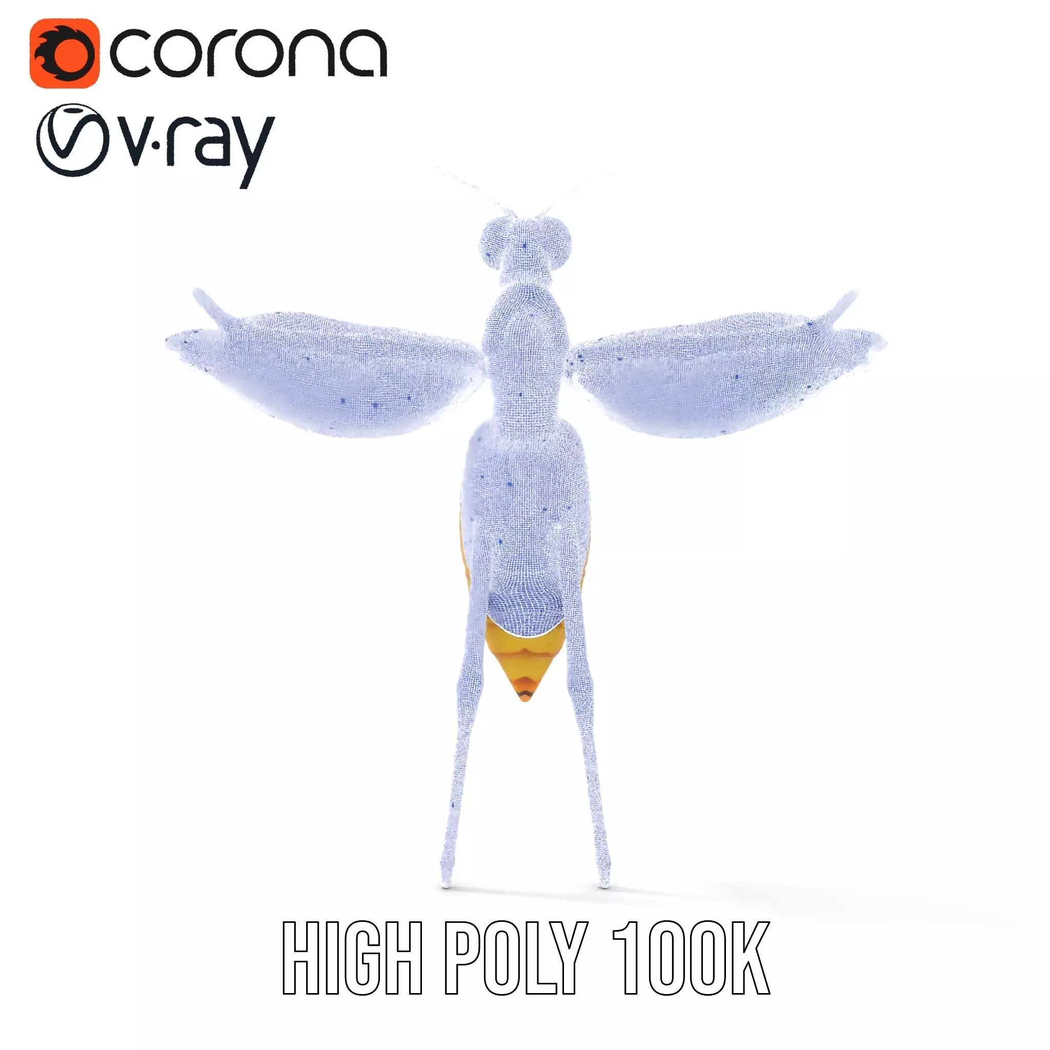 Golden Wasp model pack Low-poly 3D model_31