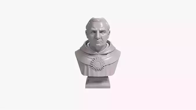 Thomas Aquinas Bust Sculpture 3D Printable STL File