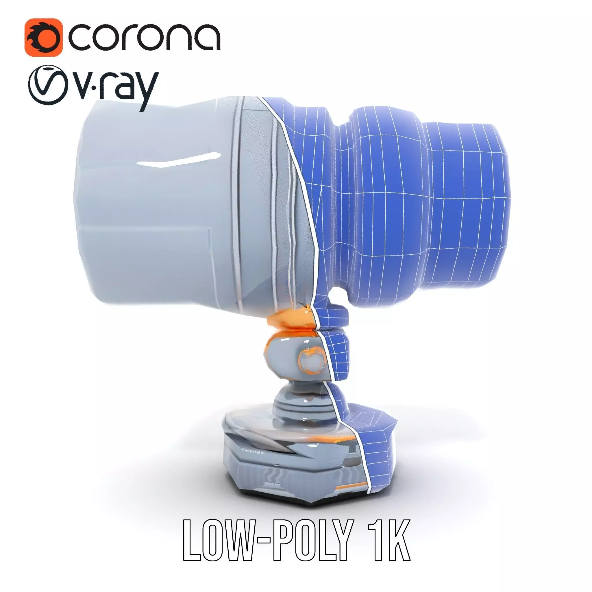 Professional Camera Lens model pack Low-poly 3D model_17