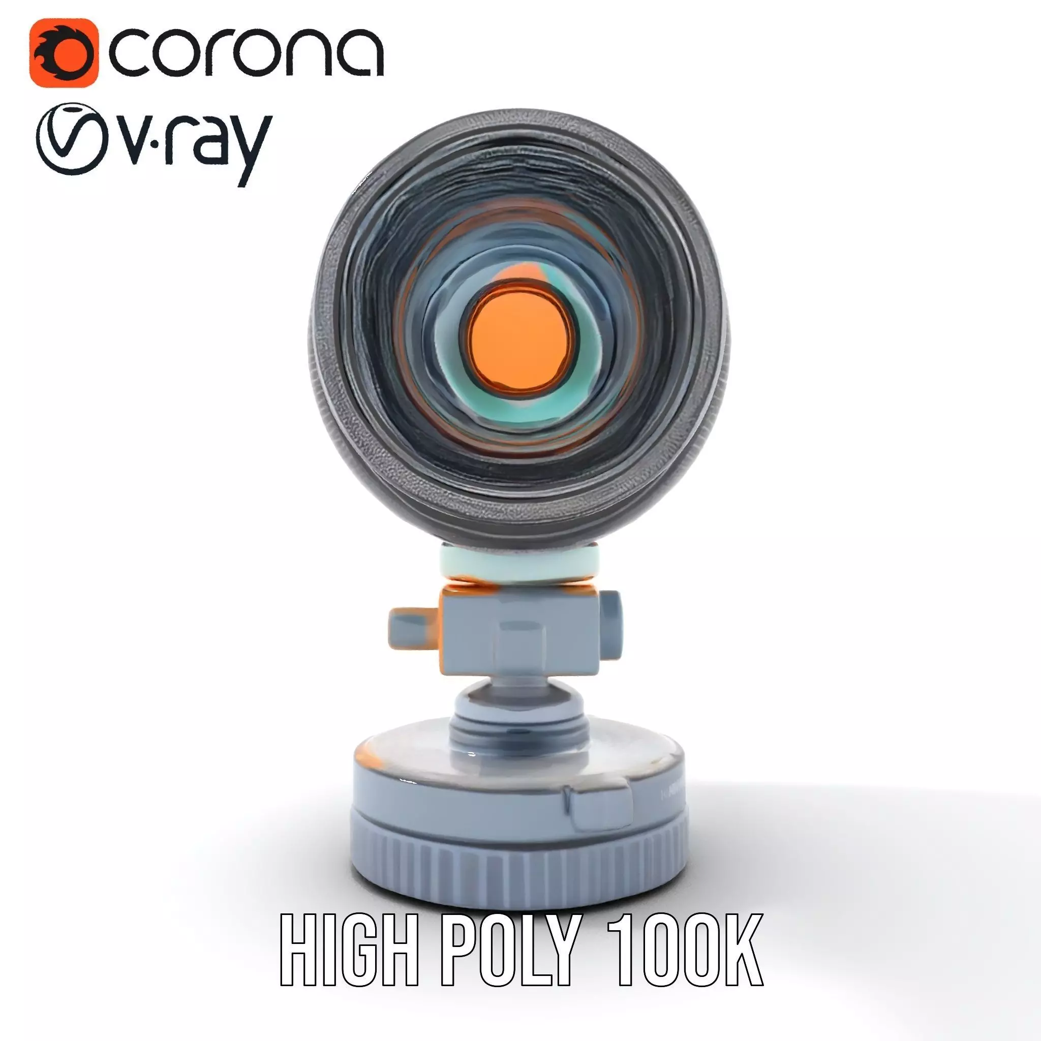 Professional Camera Lens model pack Low-poly 3D model_18