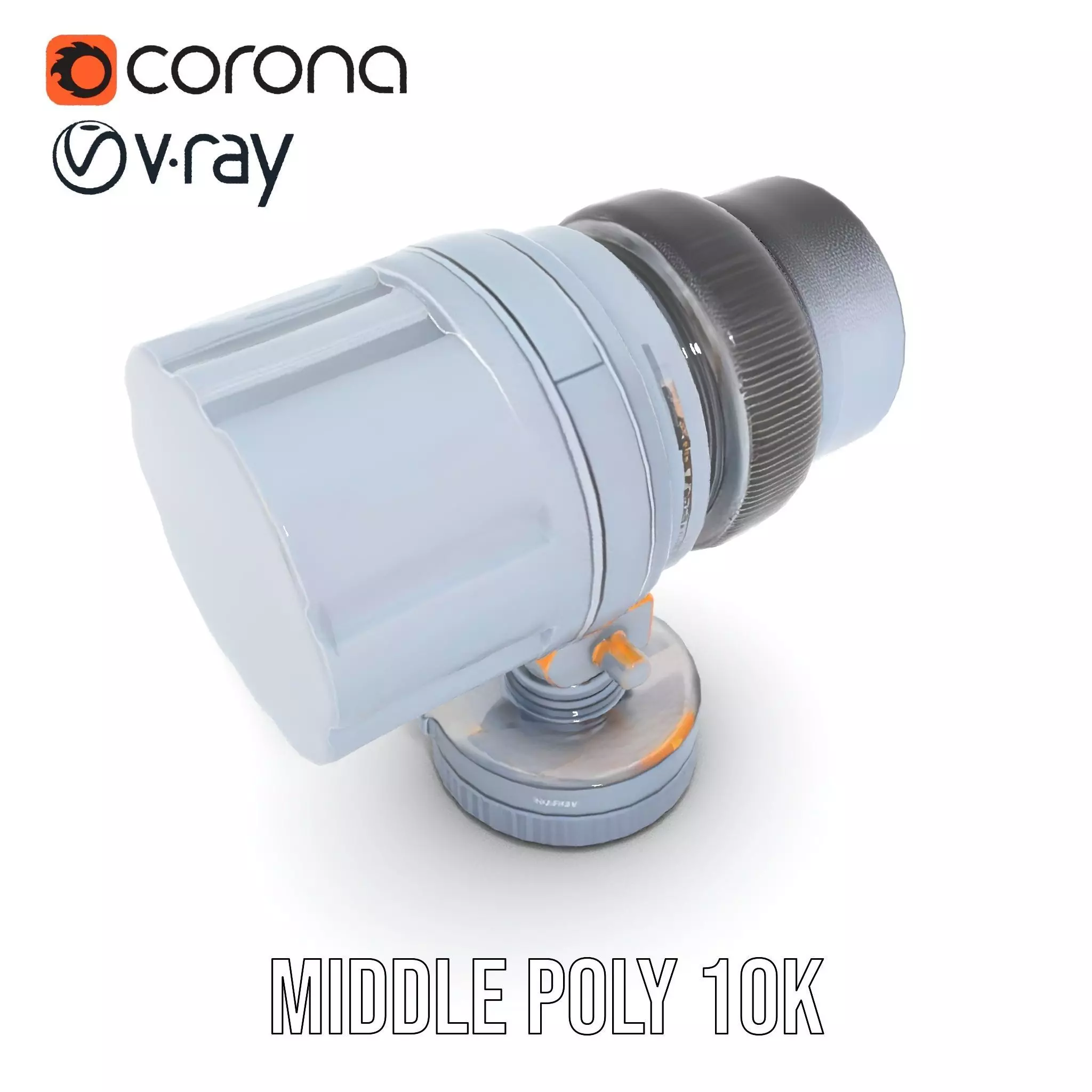 Professional Camera Lens model pack Low-poly 3D model_16