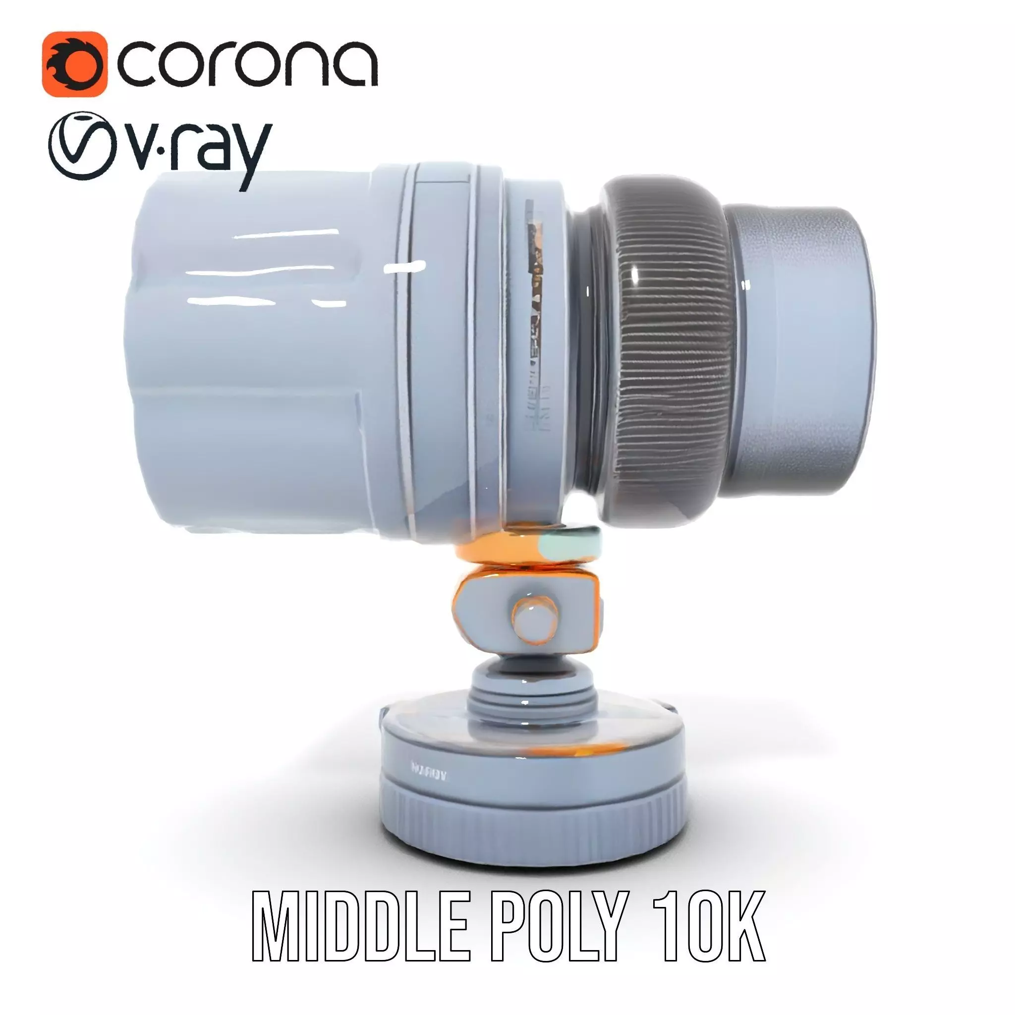 Professional Camera Lens model pack Low-poly 3D model_5