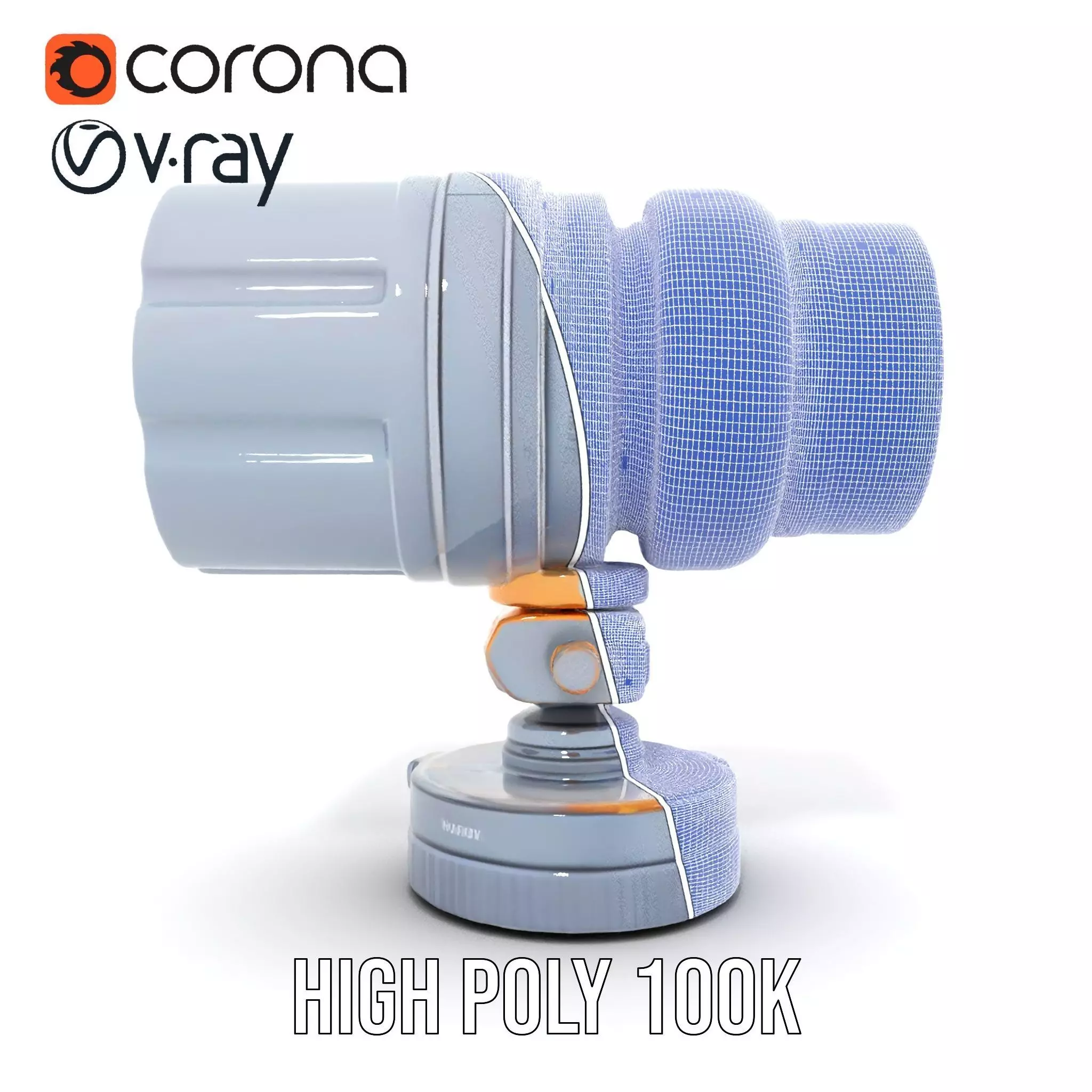 Professional Camera Lens model pack Low-poly 3D model_33