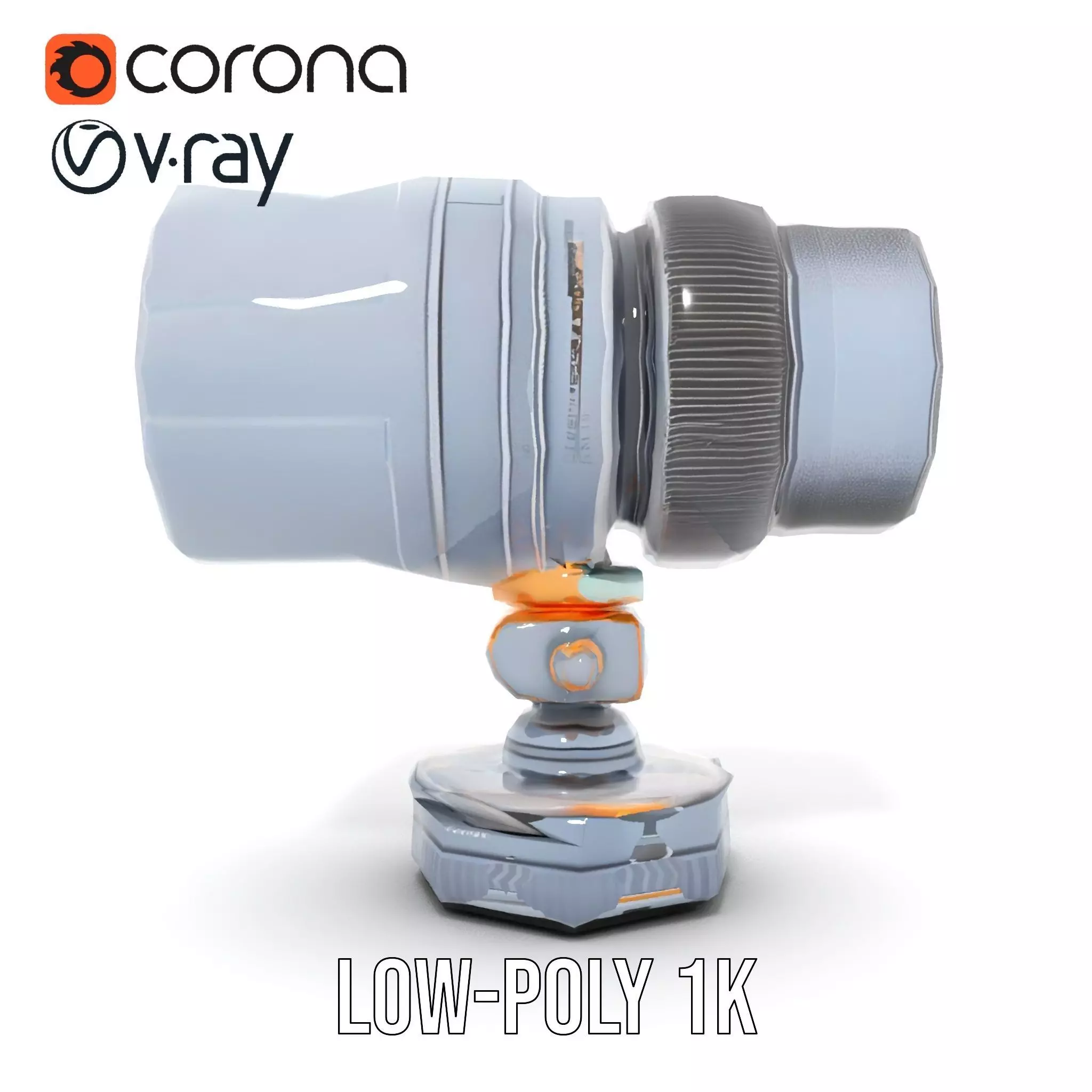 Professional Camera Lens model pack Low-poly 3D model_28