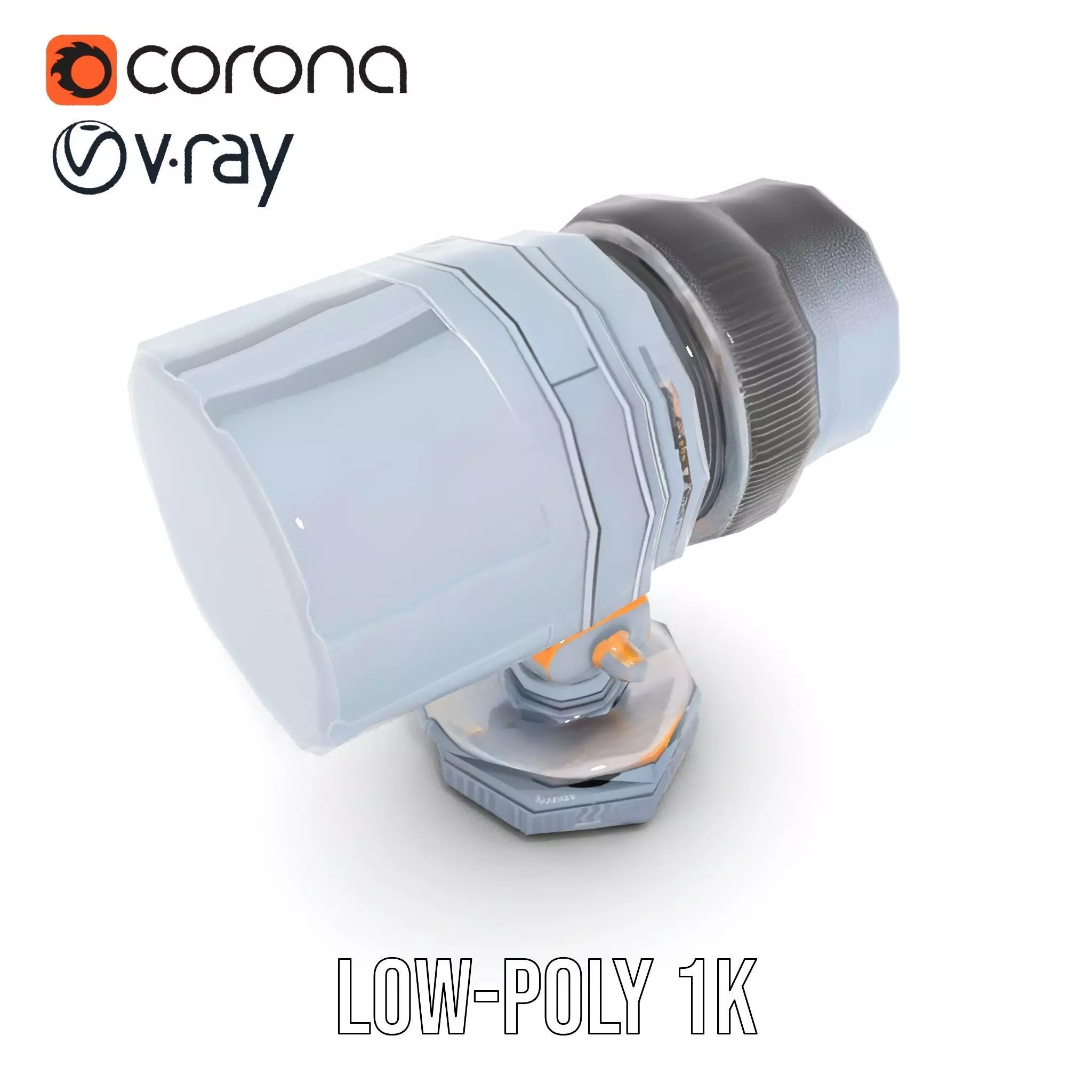 Professional Camera Lens model pack Low-poly 3D model_25