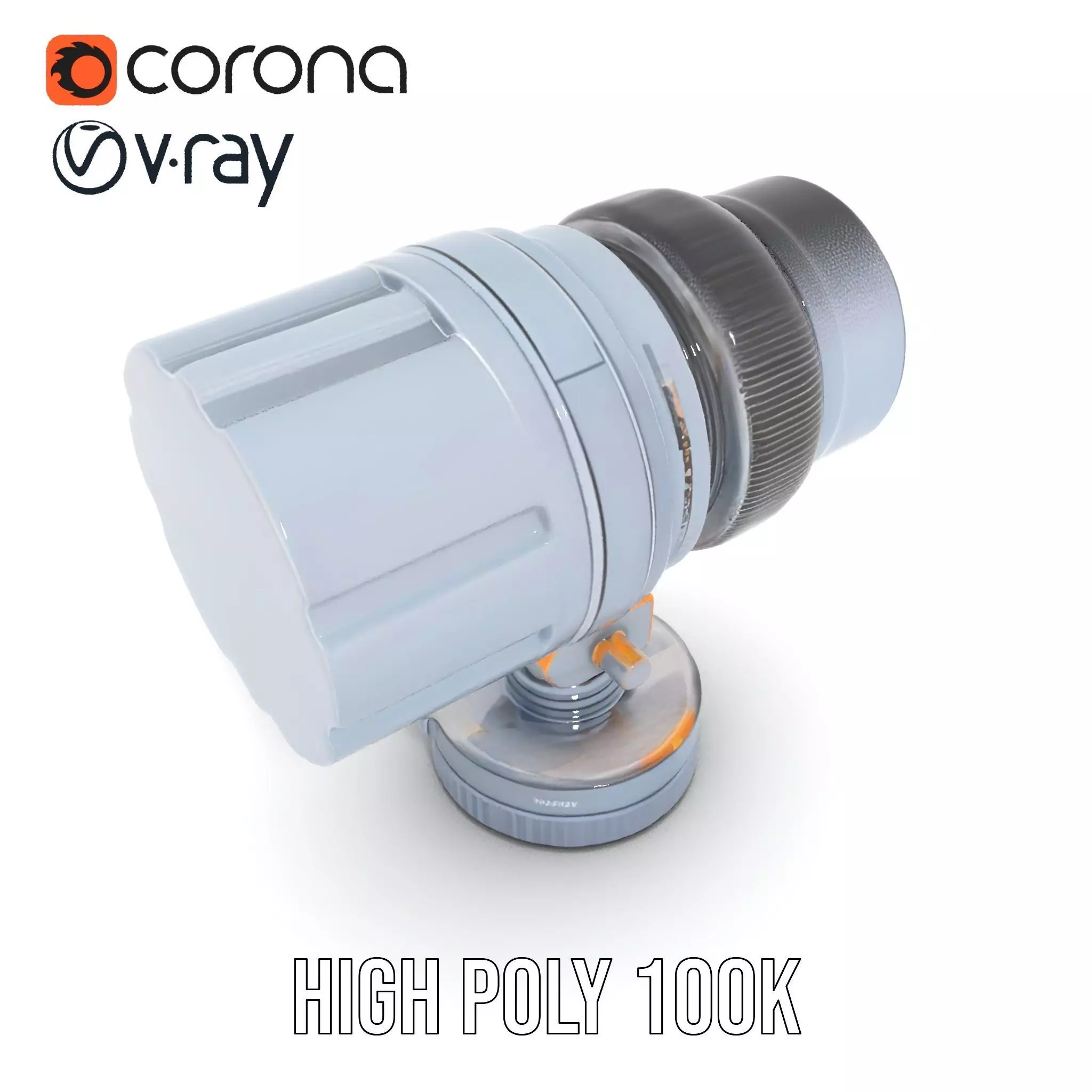 Professional Camera Lens model pack Low-poly 3D model_15
