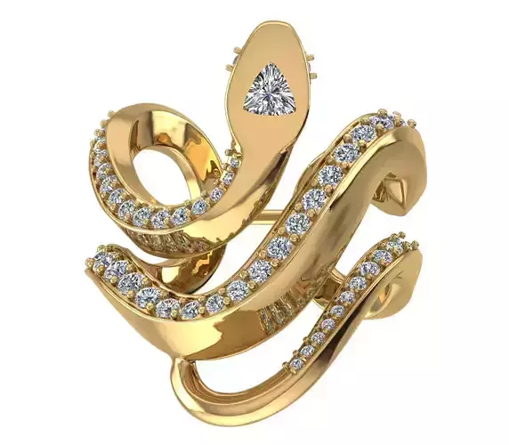  Diamond Snake Ring  3D print model