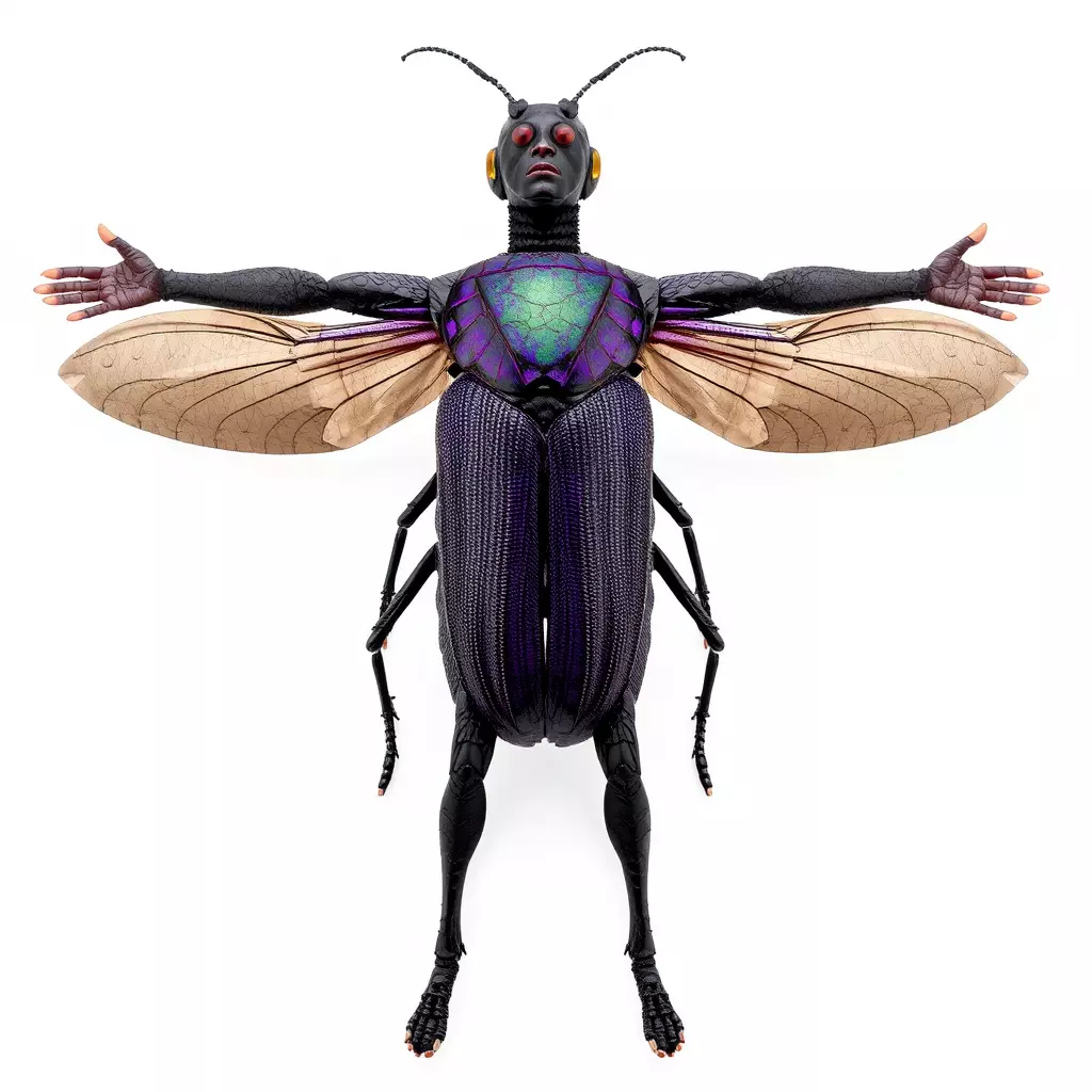 Futuristic Beetle Warrior model pack Low-poly 3D model_2