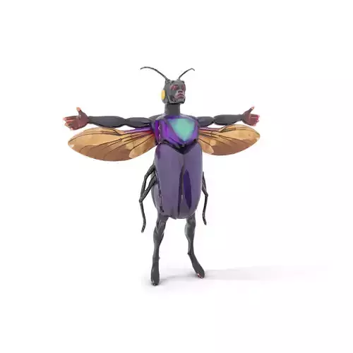 Futuristic Beetle Warrior model pack Low-poly 3D model