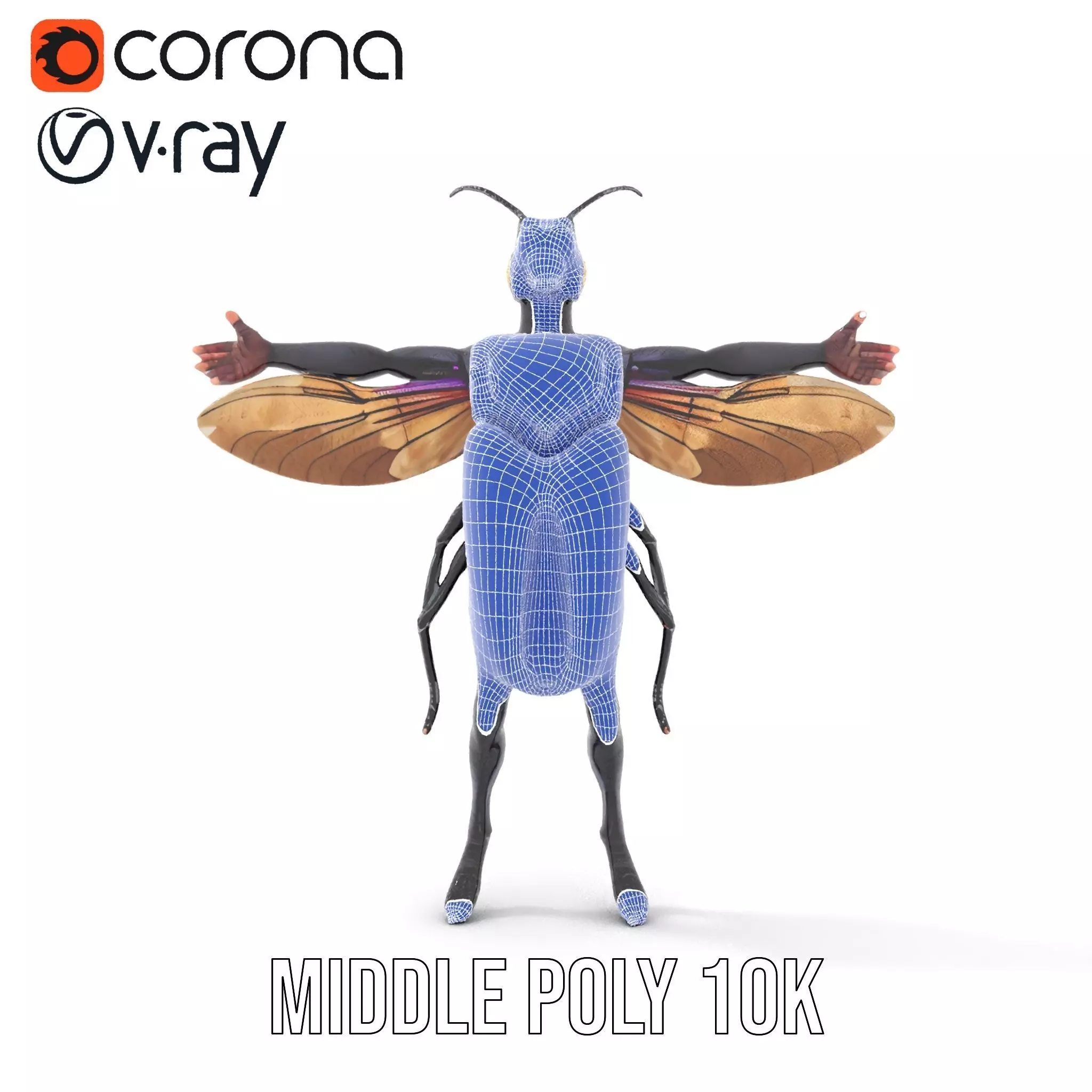 Futuristic Beetle Warrior model pack Low-poly 3D model_29