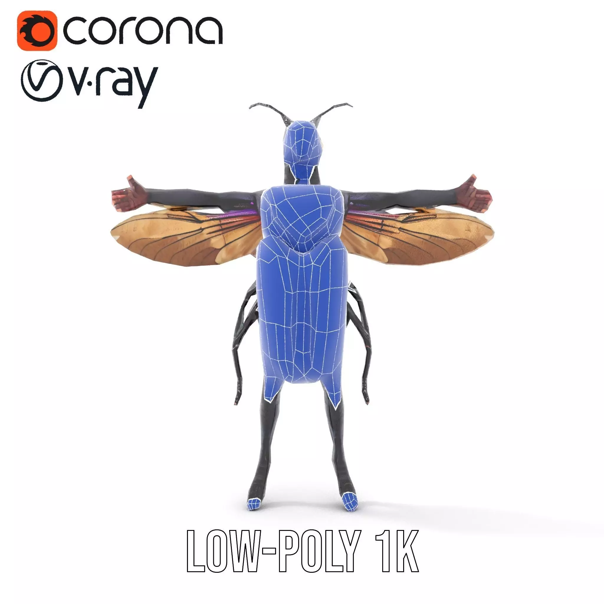 Futuristic Beetle Warrior model pack Low-poly 3D model_30