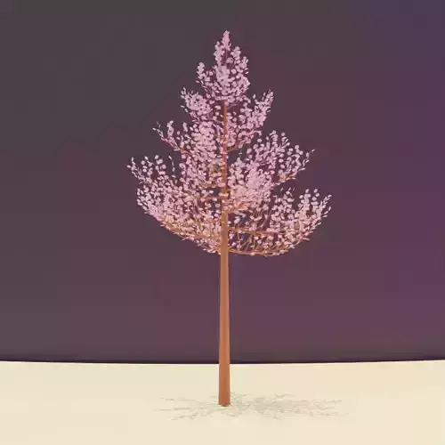 Stylized Cherry Blossom Tree 3D Model  Low Poly Nature Asset