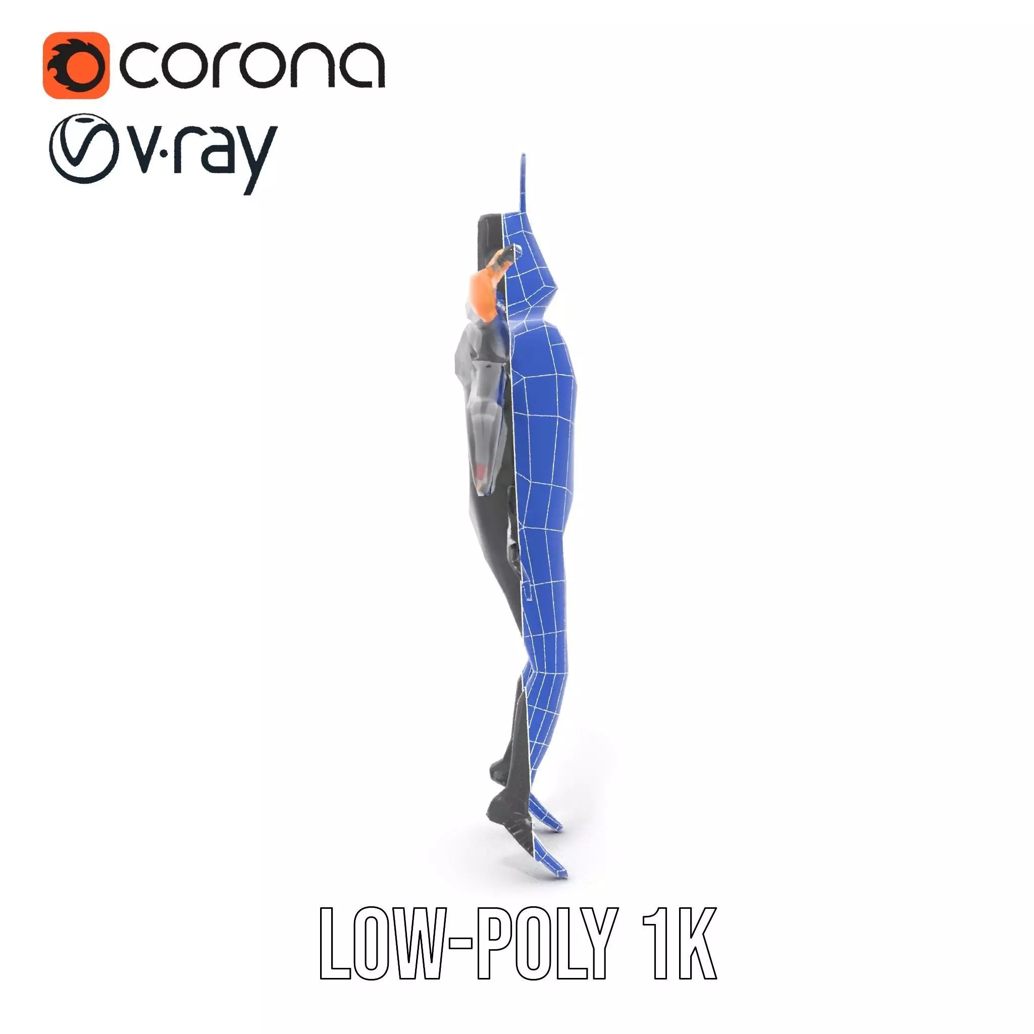 Insectoid Warrior Black model pack Low-poly 3D model_28