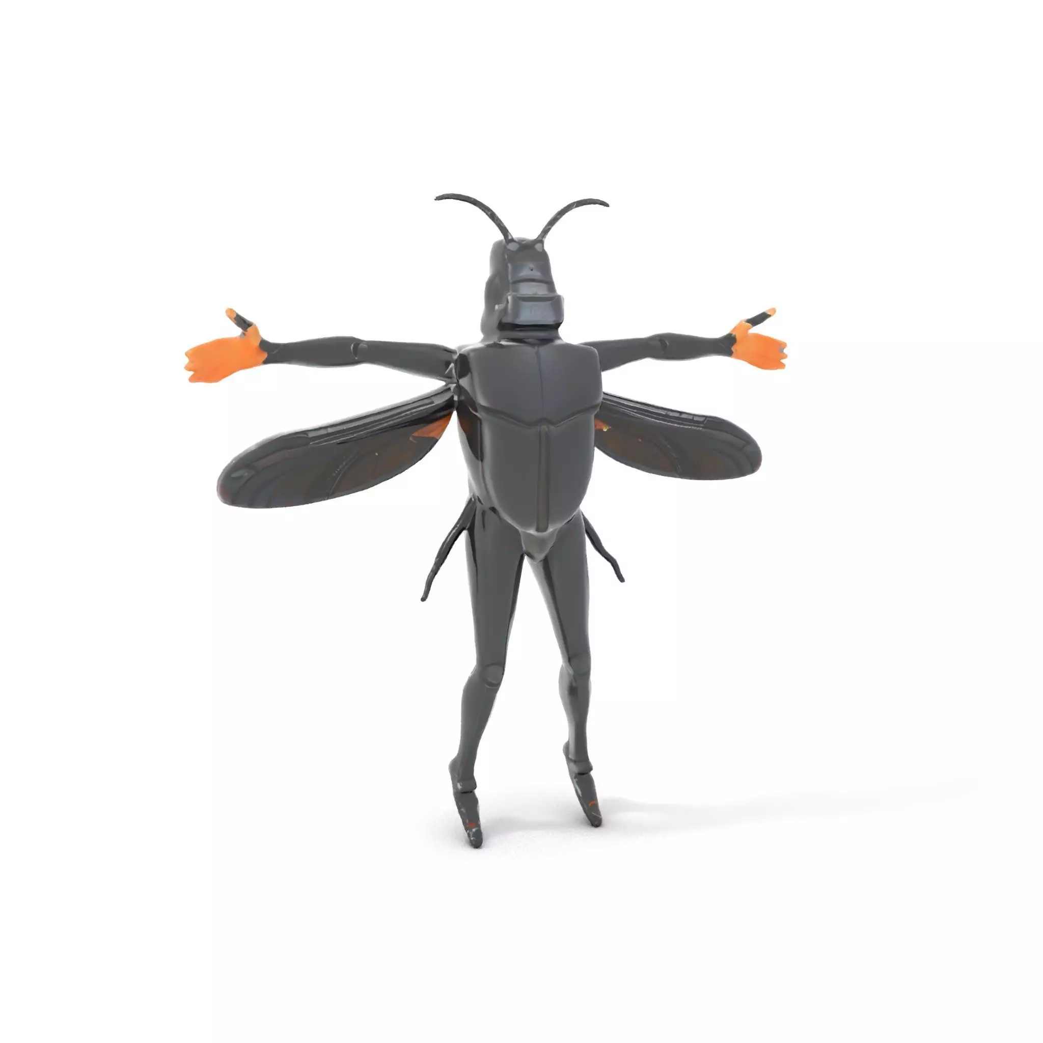 Insectoid Warrior Black model pack Low-poly 3D model_13