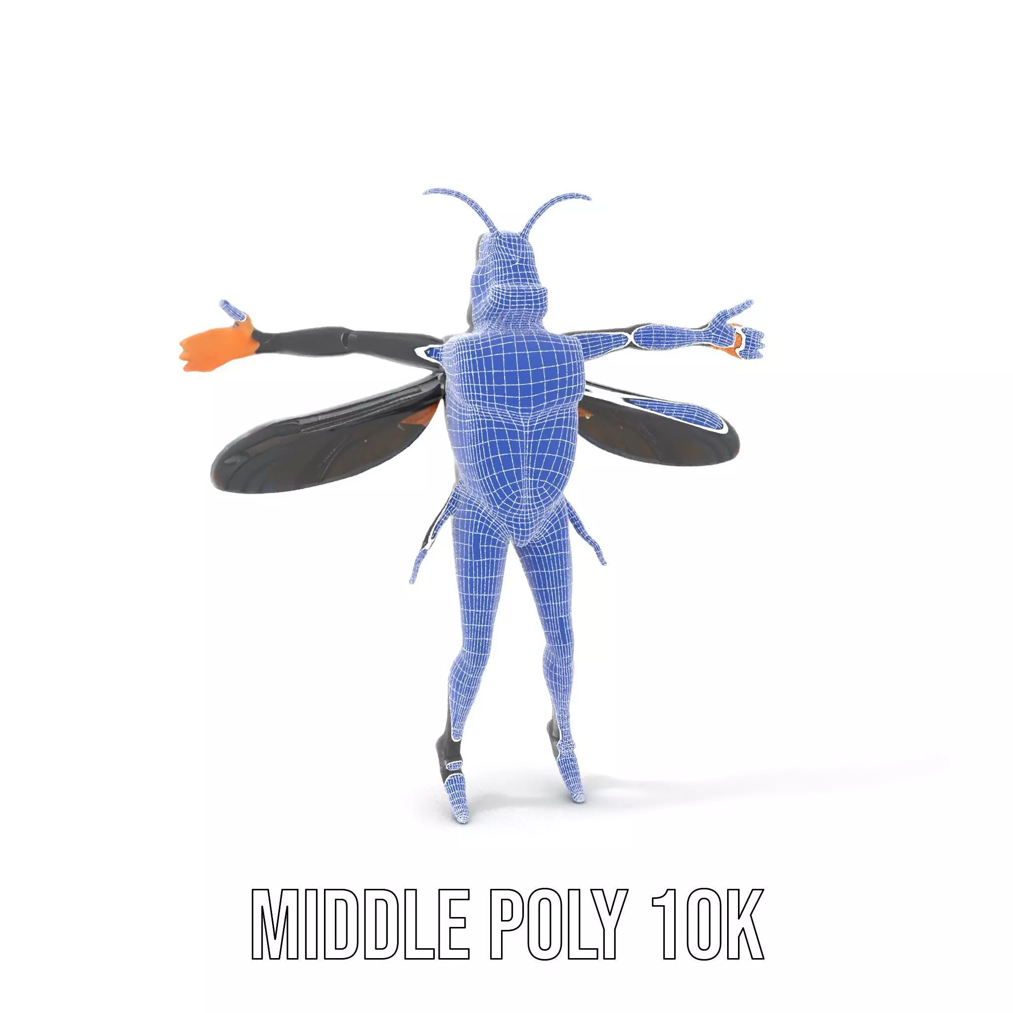 Insectoid Warrior Black model pack Low-poly 3D model_16