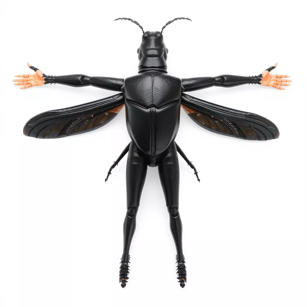 Insectoid Warrior Black model pack Low-poly 3D model_2