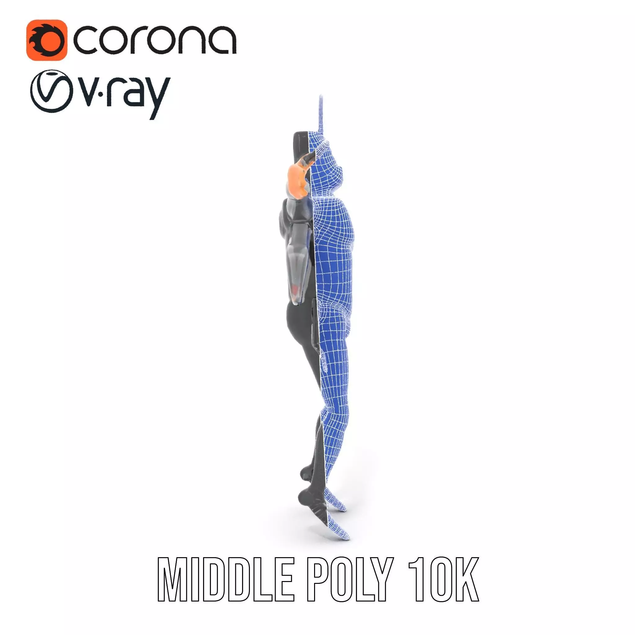 Insectoid Warrior Black model pack Low-poly 3D model_29