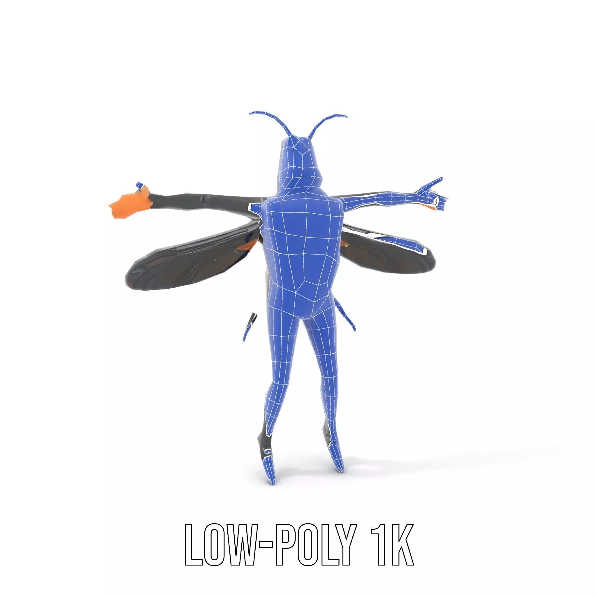 Insectoid Warrior Black model pack Low-poly 3D model_30
