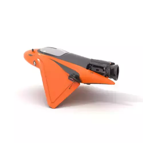 Sleek Orange Spacecraft model pack