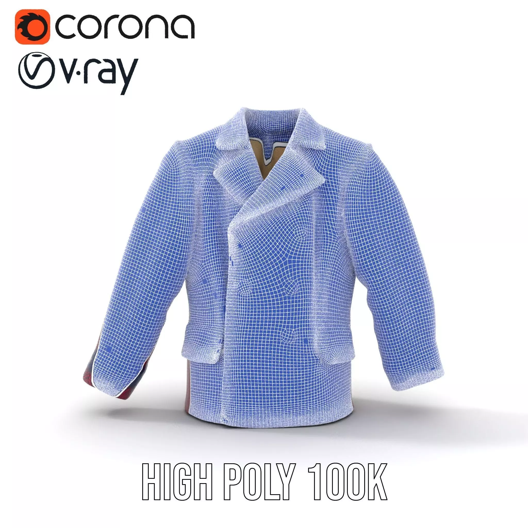 Plum Wool Jacket model pack Low-poly 3D model_33