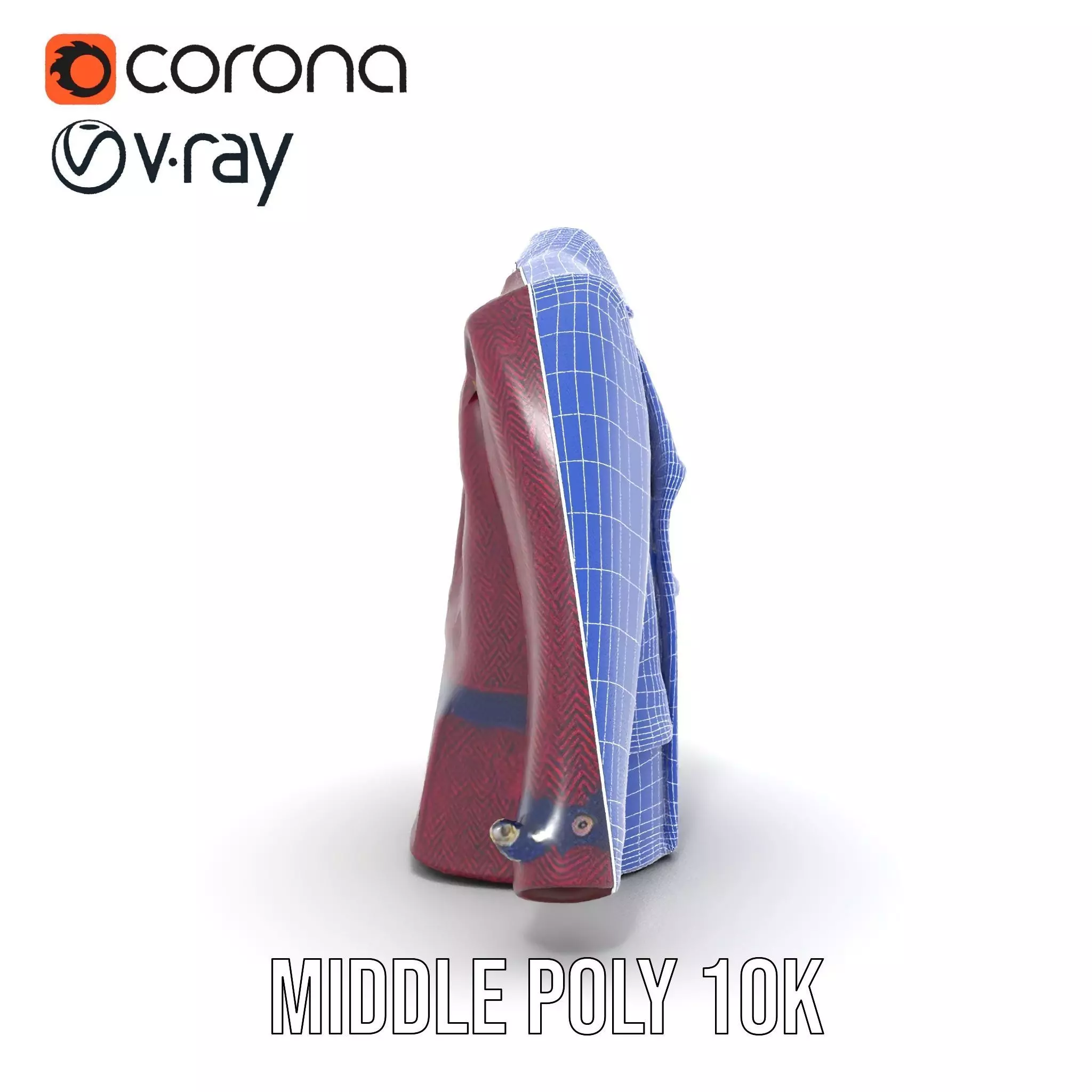 Plum Wool Jacket model pack Low-poly 3D model_30