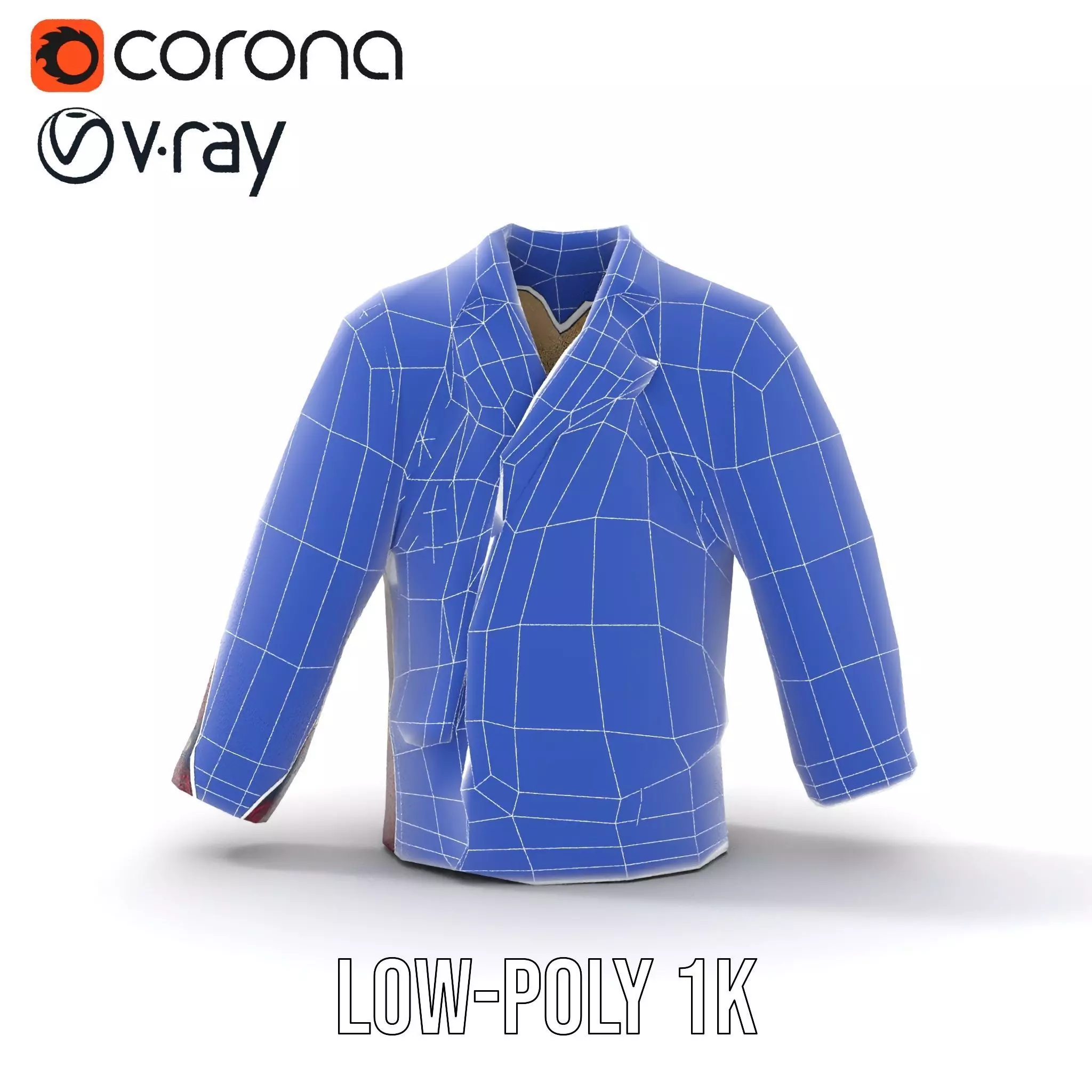 Plum Wool Jacket model pack Low-poly 3D model_12