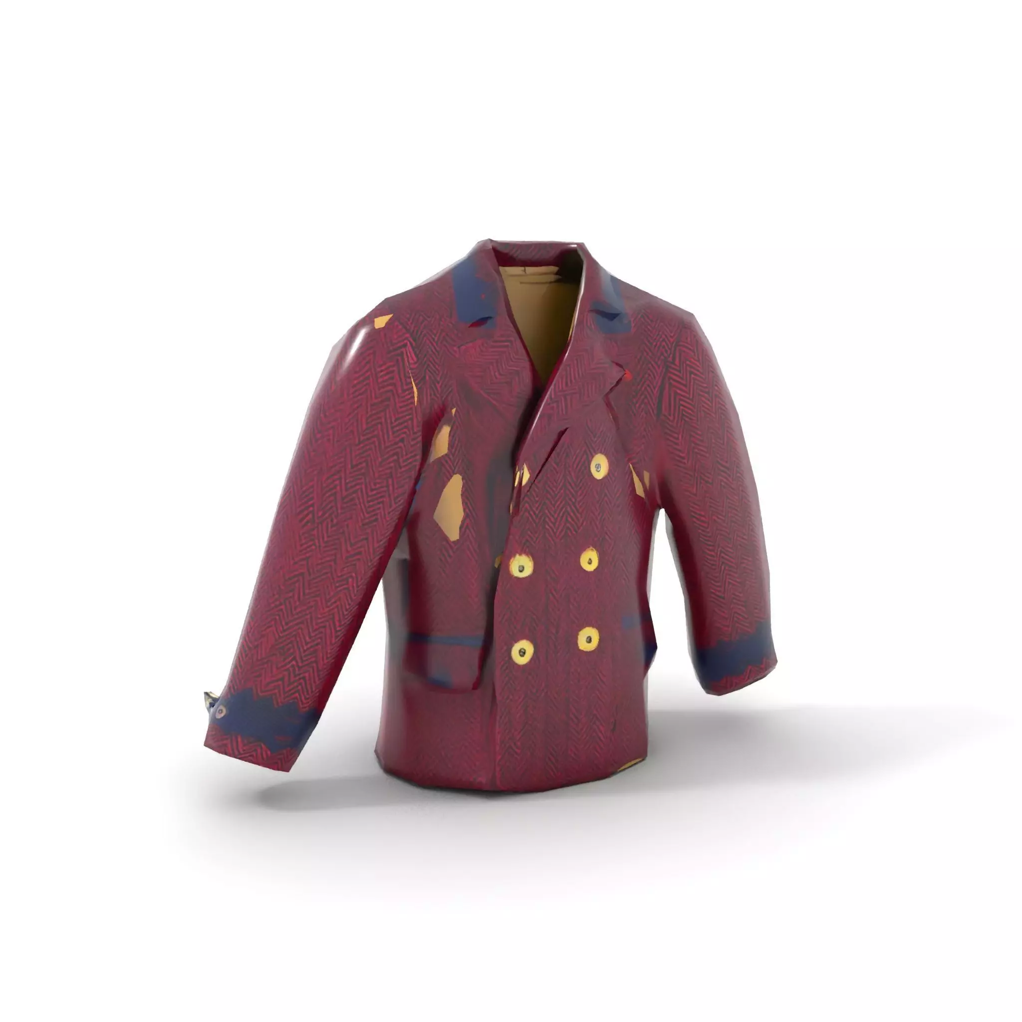 Plum Wool Jacket model pack Low-poly 3D model_9