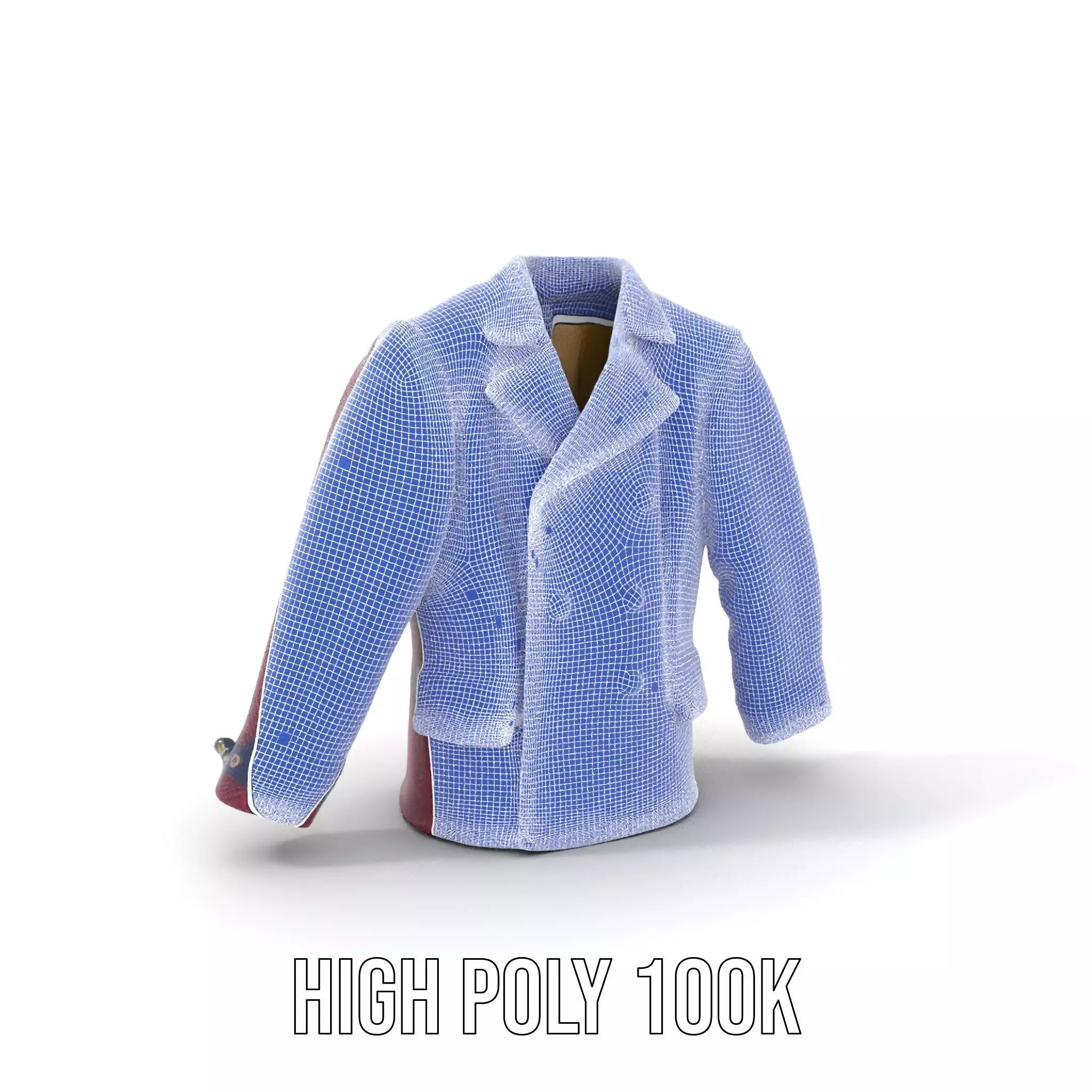 Plum Wool Jacket model pack Low-poly 3D model_4