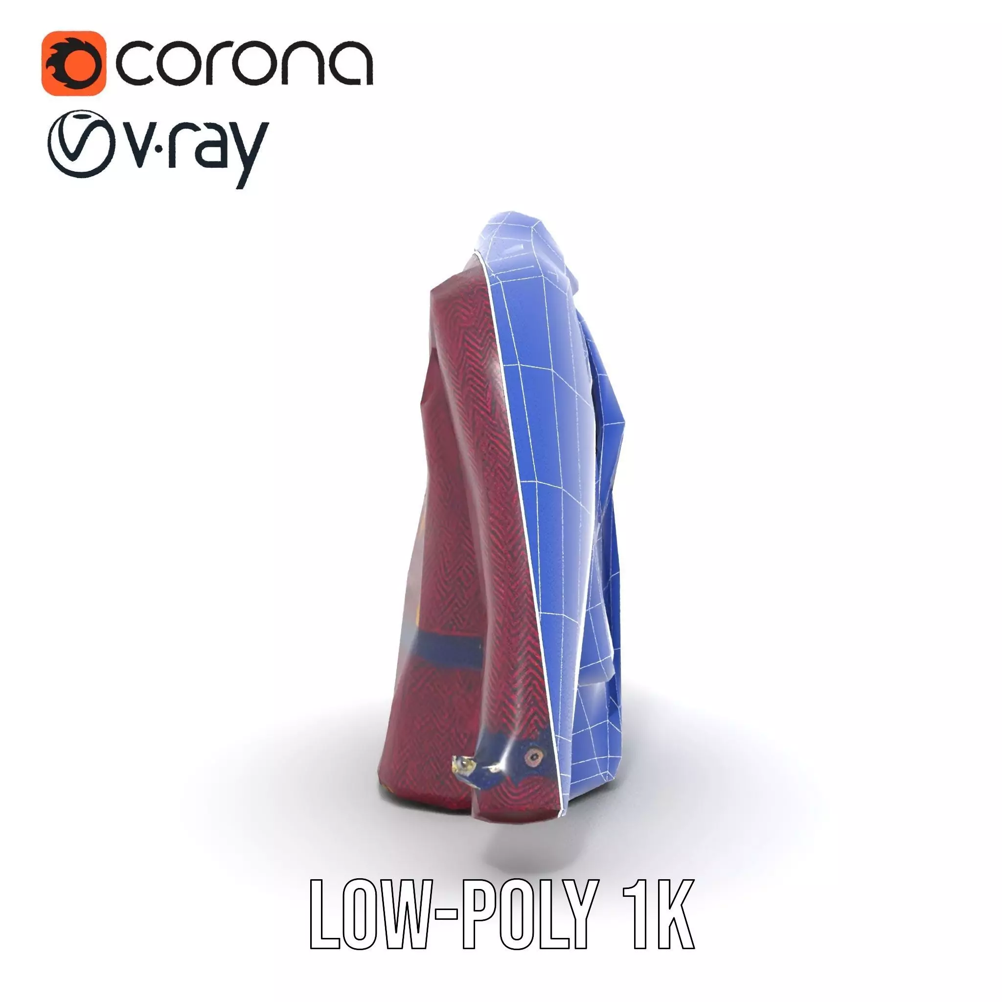 Plum Wool Jacket model pack Low-poly 3D model_31