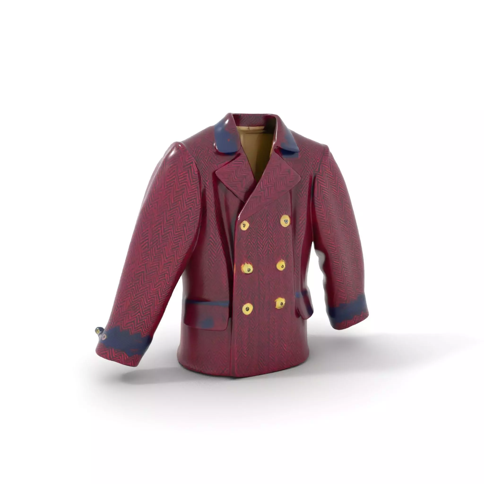 Plum Wool Jacket model pack Low-poly 3D model_0