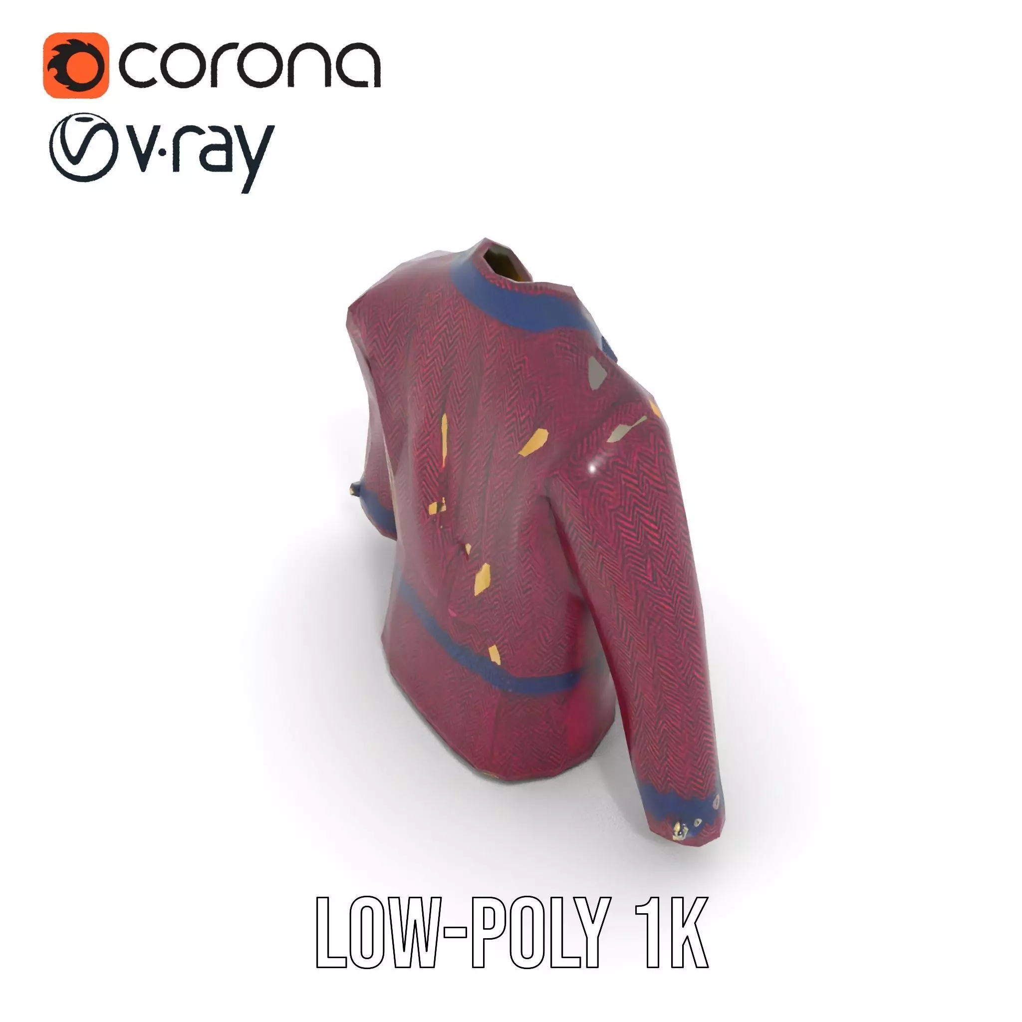 Plum Wool Jacket model pack Low-poly 3D model_19