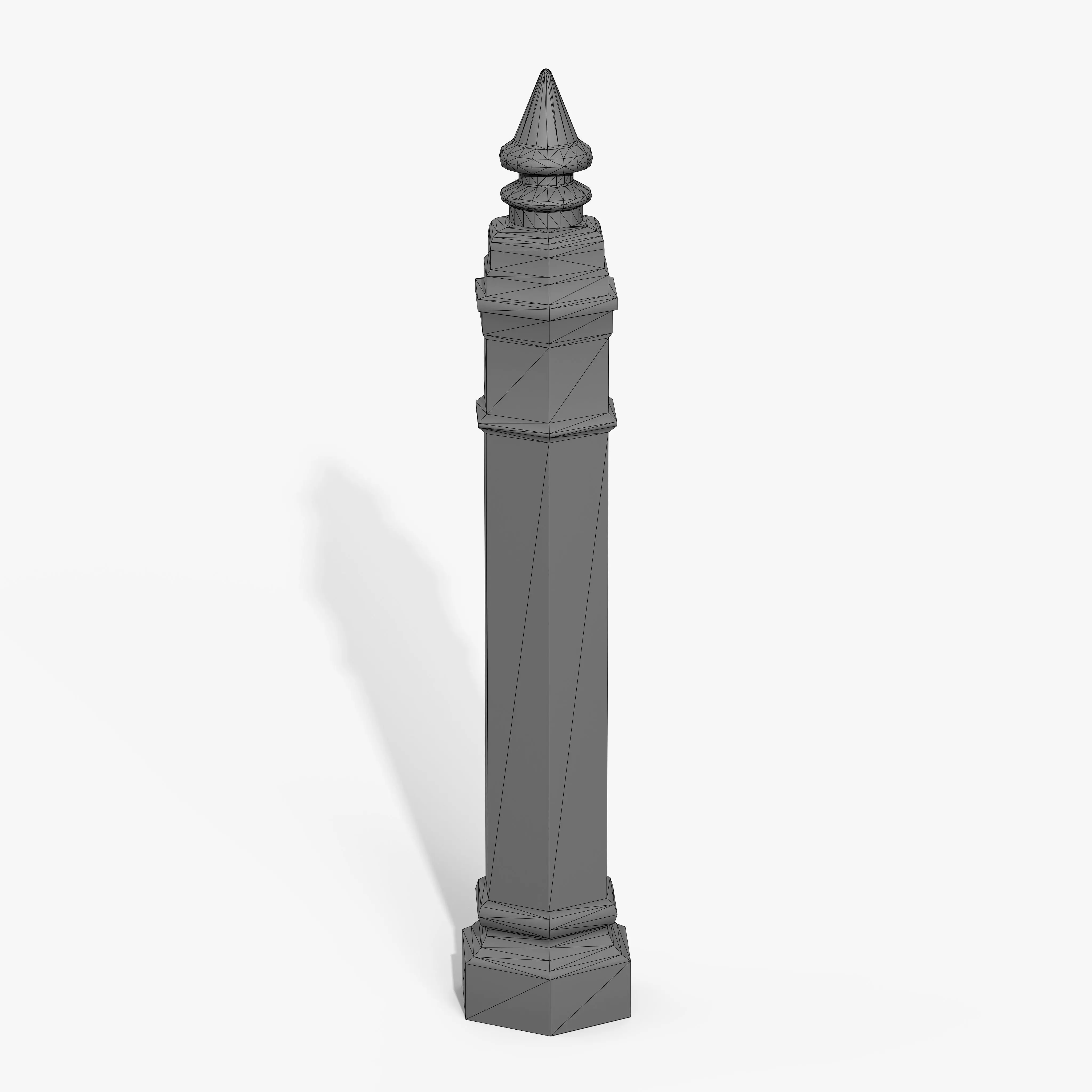 Bollards Cast Iron B Low-poly 3D model_10