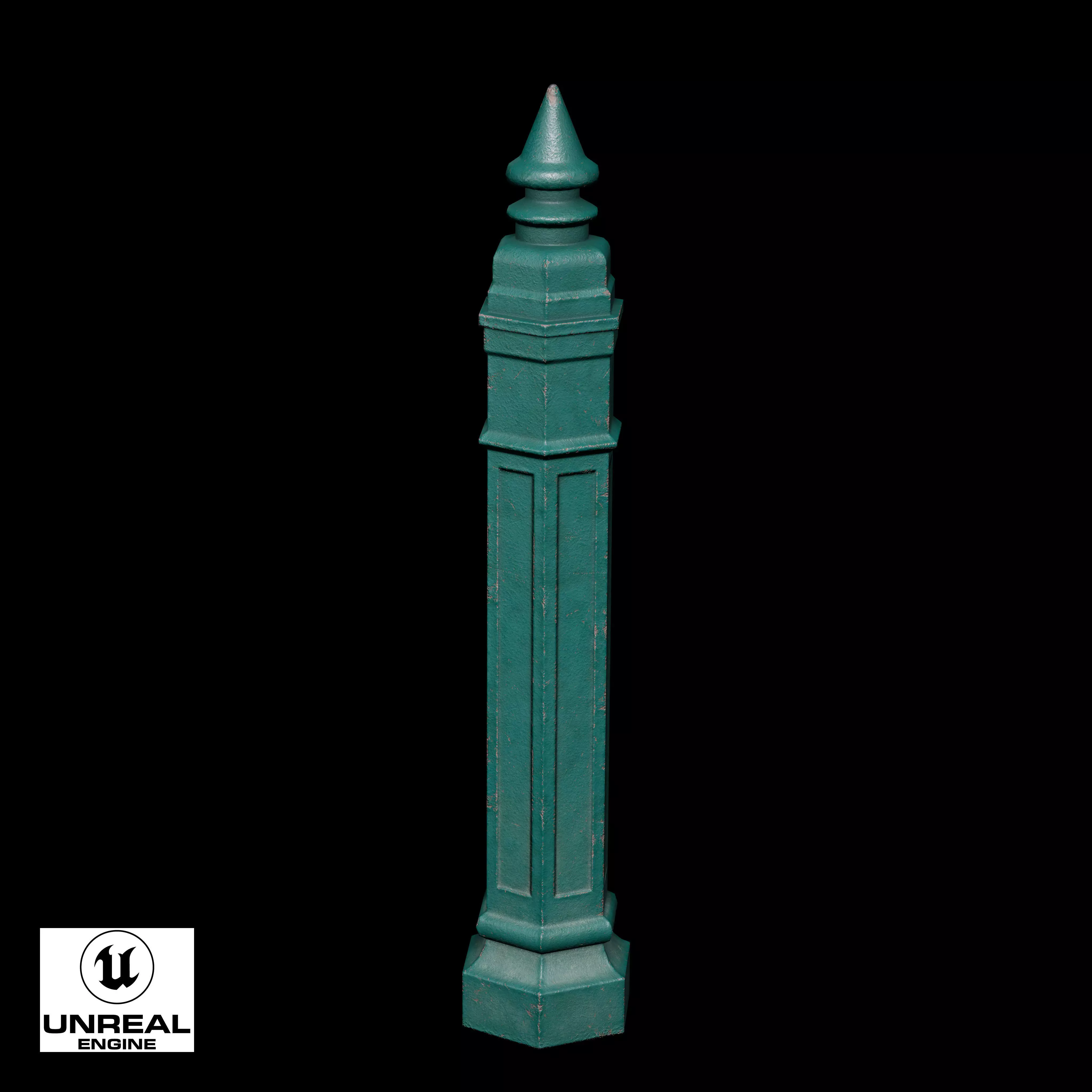 Bollards Cast Iron B Low-poly 3D model_11