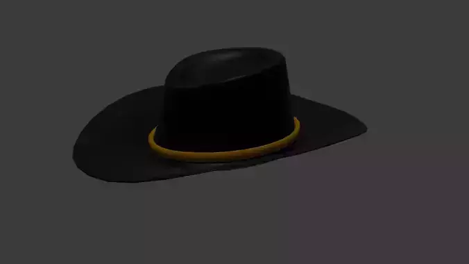 Black and Yellow Cowboy Hat
