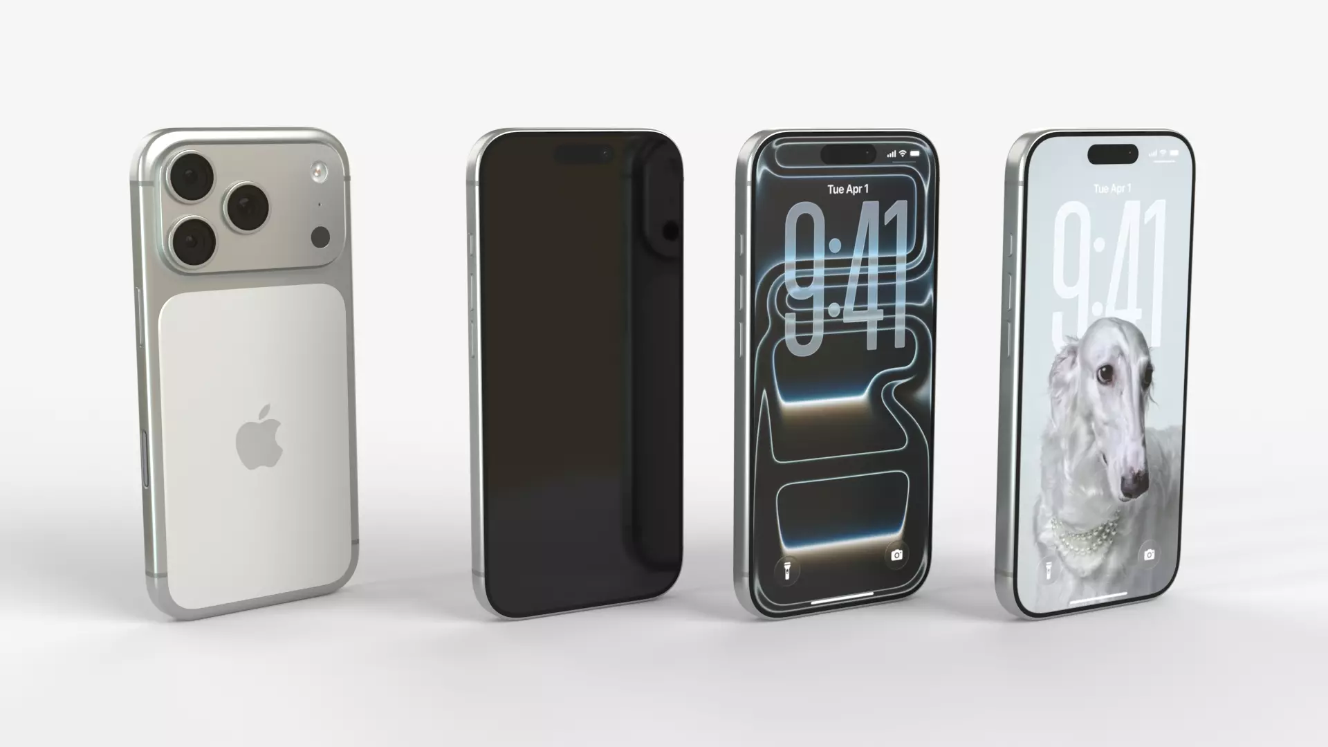 Apple Iphone 17 Pro Silver 2025 3D model_0