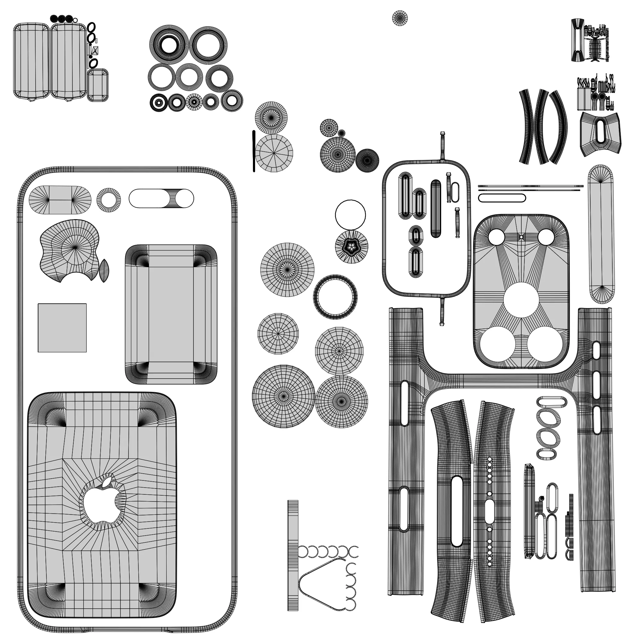 Apple Iphone 17 Pro Silver 2025 3D model_10