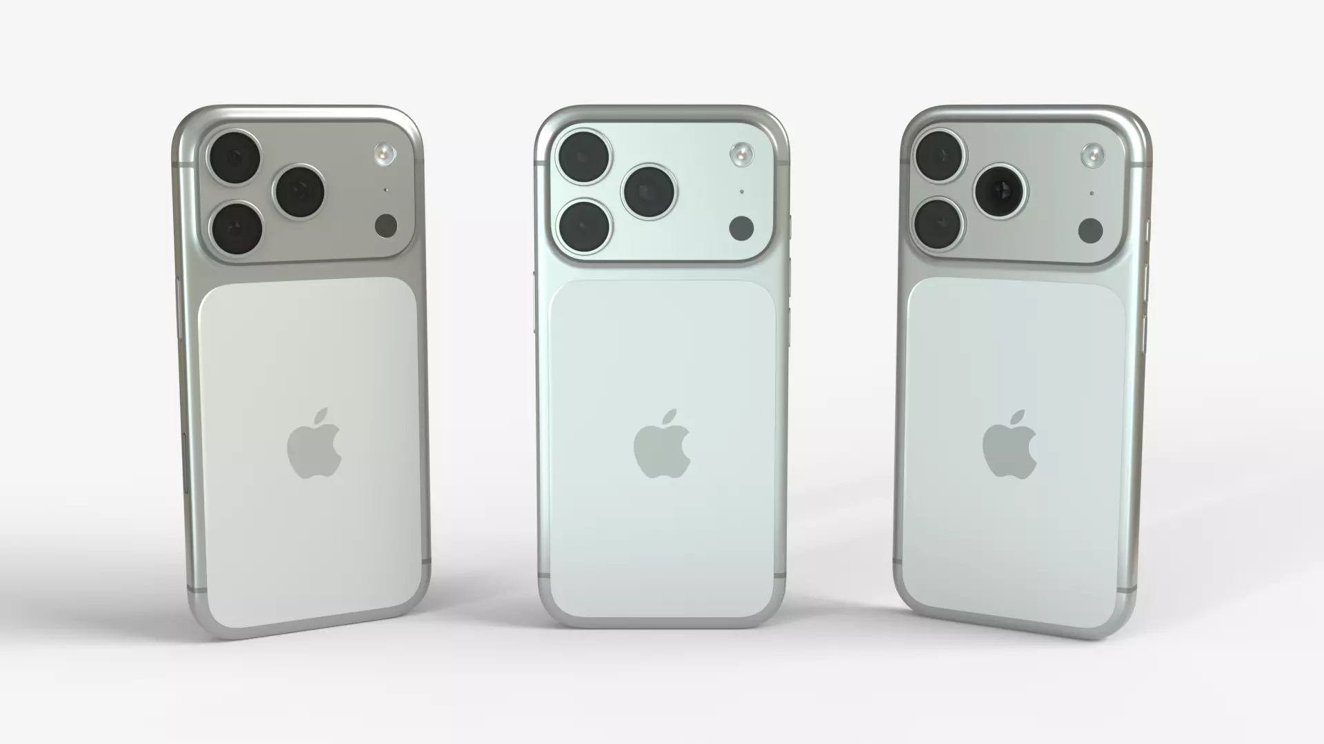 Apple Iphone 17 Pro Silver 2025 3D model_3