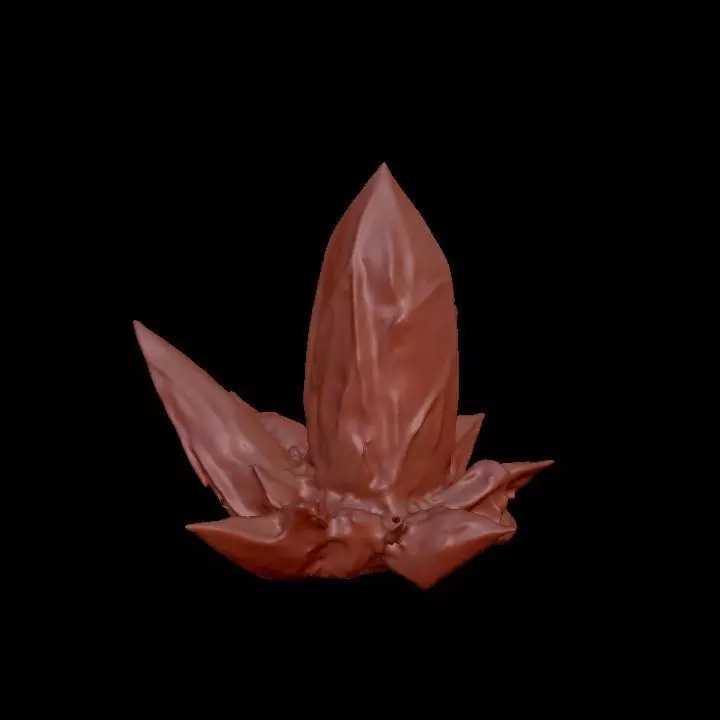 Green Grass element Crystal Gem Low-poly 3D model_26