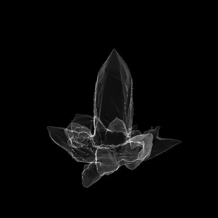 Green Grass element Crystal Gem Low-poly 3D model_23