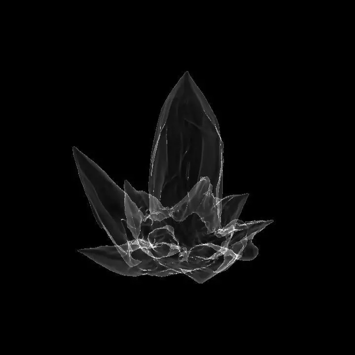 Green Grass element Crystal Gem Low-poly 3D model_24