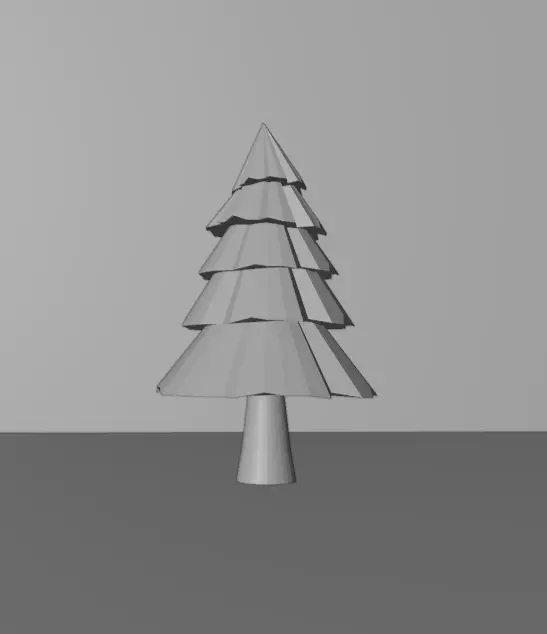 Stylized Low Poly Pine Tree 3D Model  Cartoon Nature Asset Low-poly 3D model_2